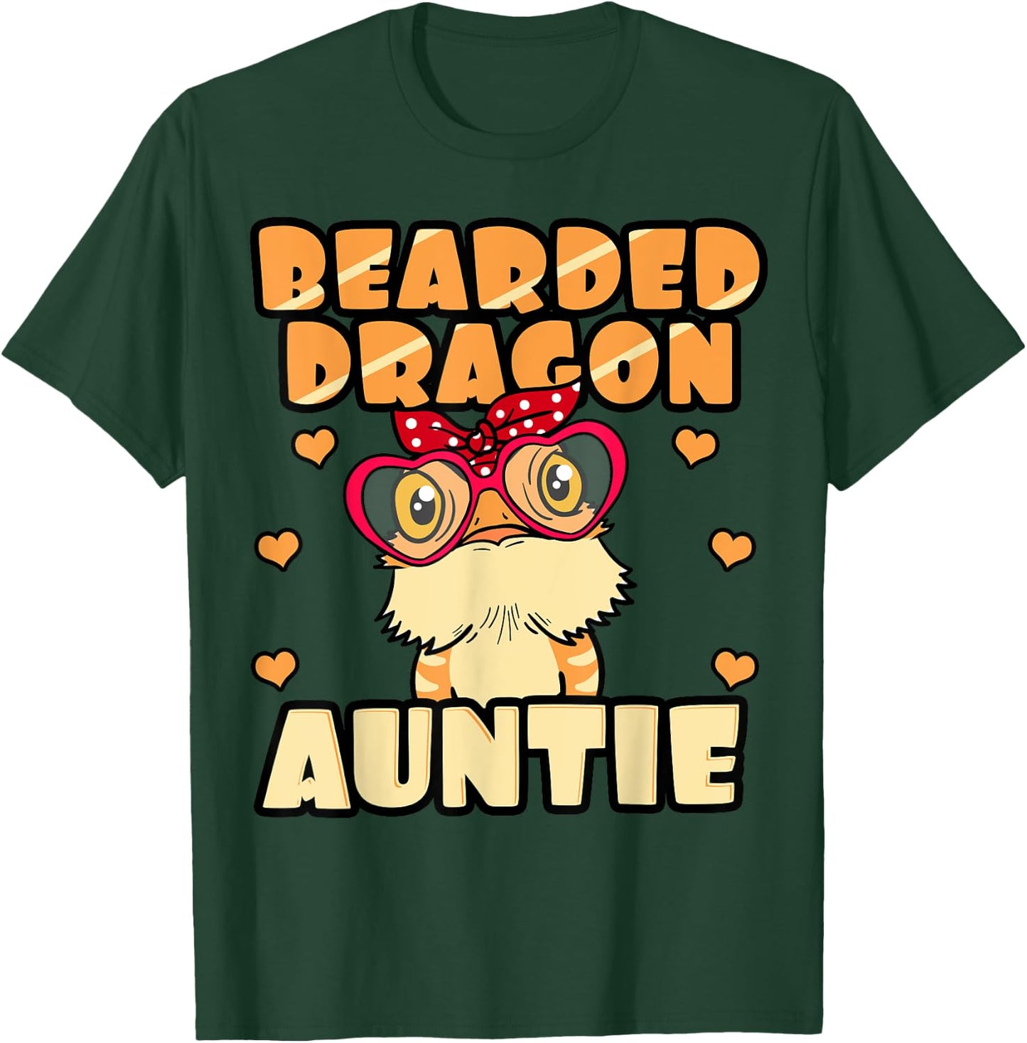 Bearded Dragon Auntie Lover Pogona Pet Lizard Owner Aunt T-Shirt - T-Shirt | Forest