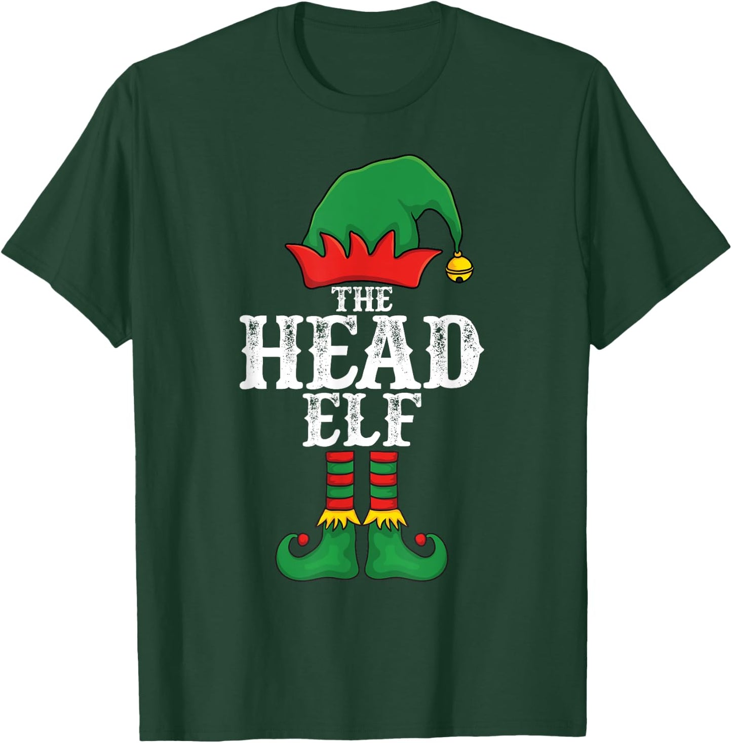 The Head Elf Christmas Family Matching Group Xmas Idea Funny T-Shirt - T-Shirt | Forest