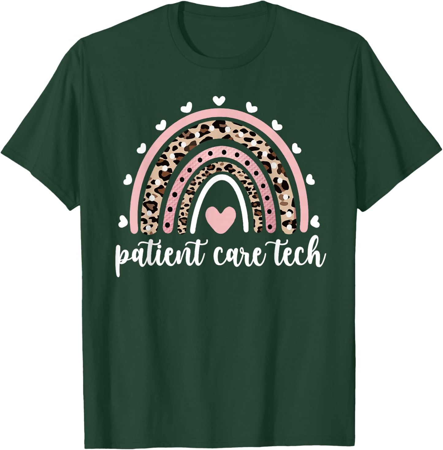 Patient Care Tech Rainbow PCT Appreciation T-Shirt - T-Shirt | Forest