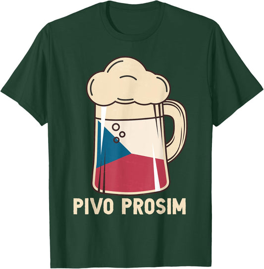 Czech Vacation Pivo Prosim Beer Please Czech Vacation T-Shirt - T-Shirt | Forest