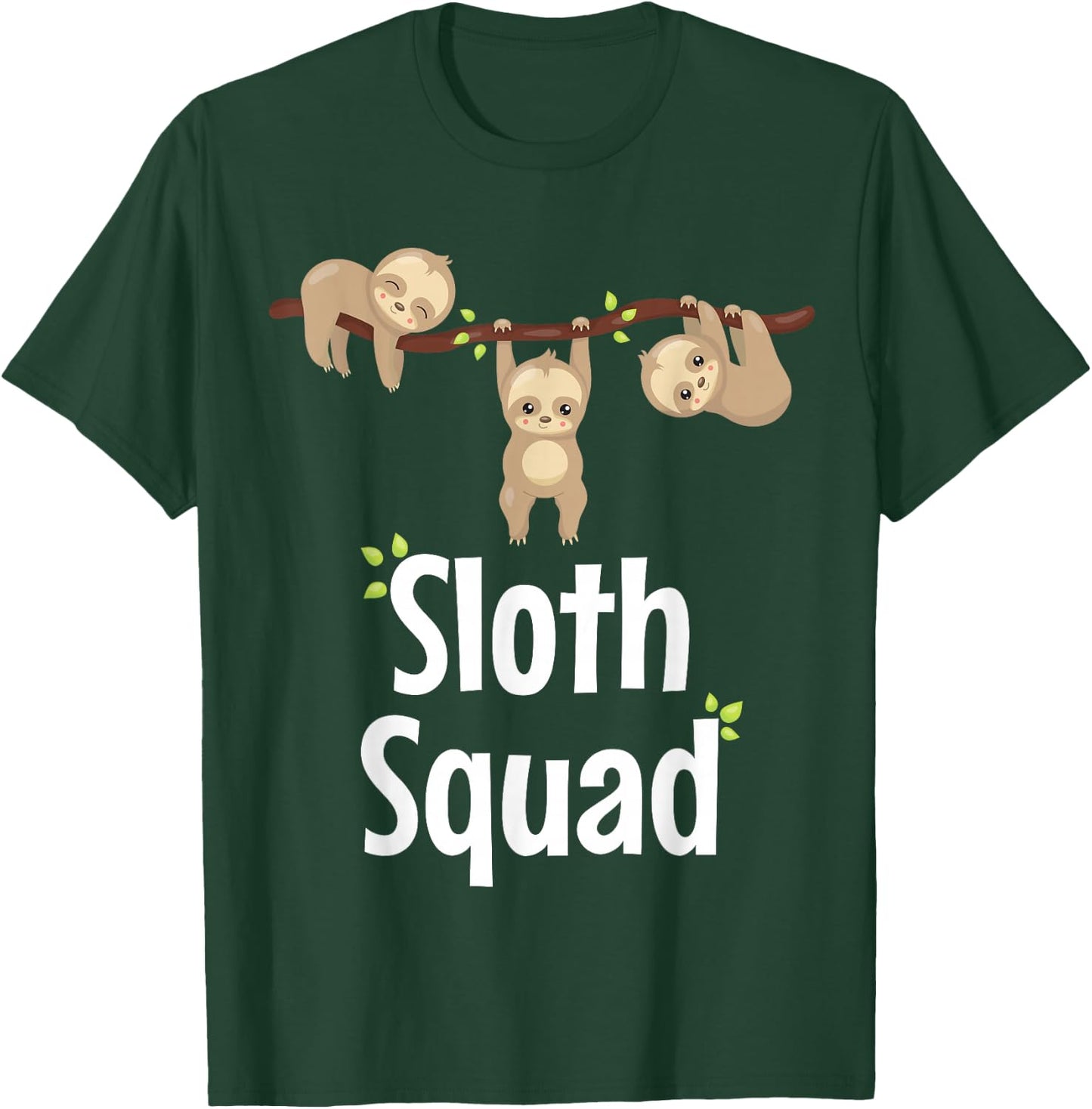 Sloth Squad Cute Sloth Matching Apparel and Kids T-Shirt - T-Shirt | Forest