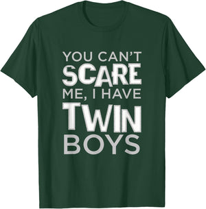 Can't Scare Me I Have Twin Boys Father's Day Twin Dad T-Shirt - T-Shirt | Forest