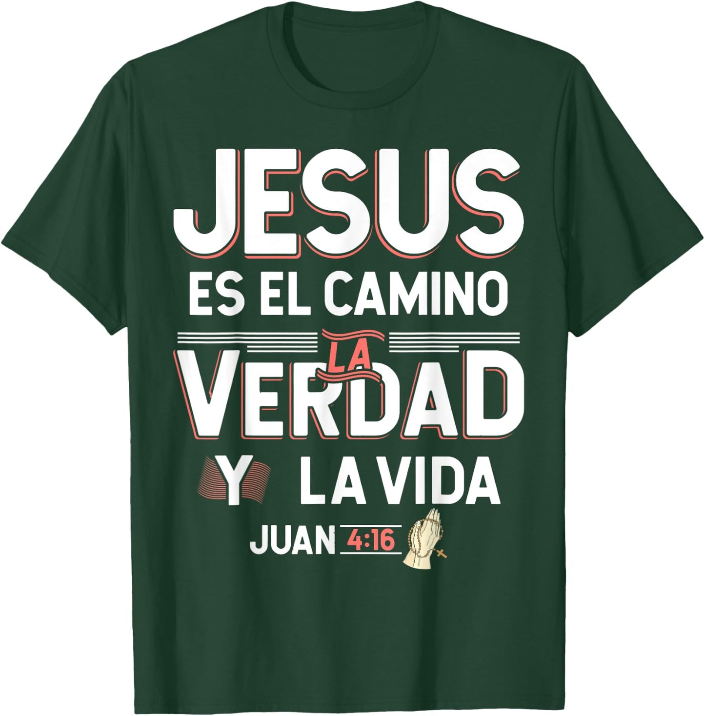 Camisetas Cristianas en espanol Frases Bíblica Juan 4:16 T-Shirt - T-Shirt | Forest