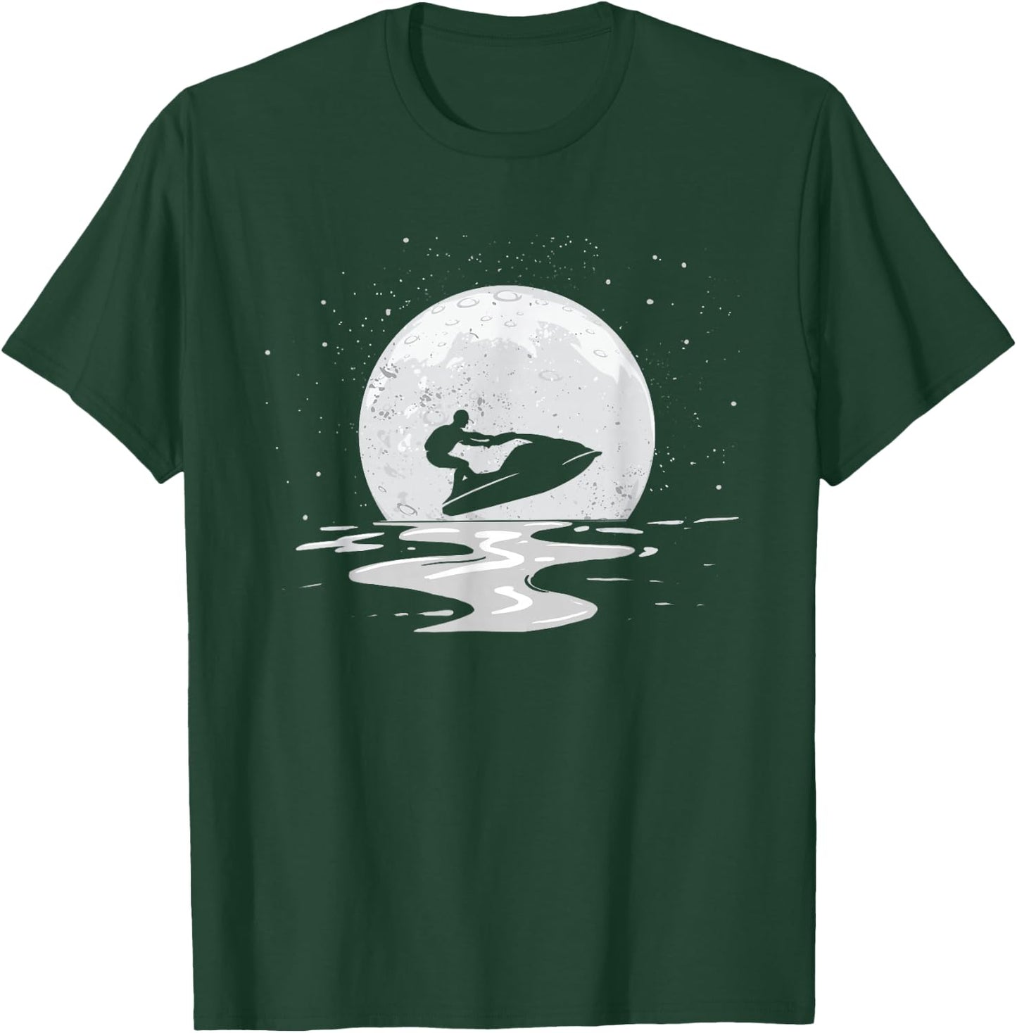 Jet Skiing Lover Jet Ski Enthusiast Moon Lake Vacation T-Shirt - T-Shirt | Forest