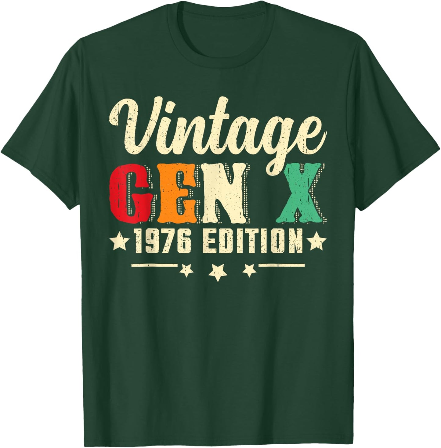 Vintage Gen X 1976 Edition Birthday T-Shirt - T-Shirt | Forest