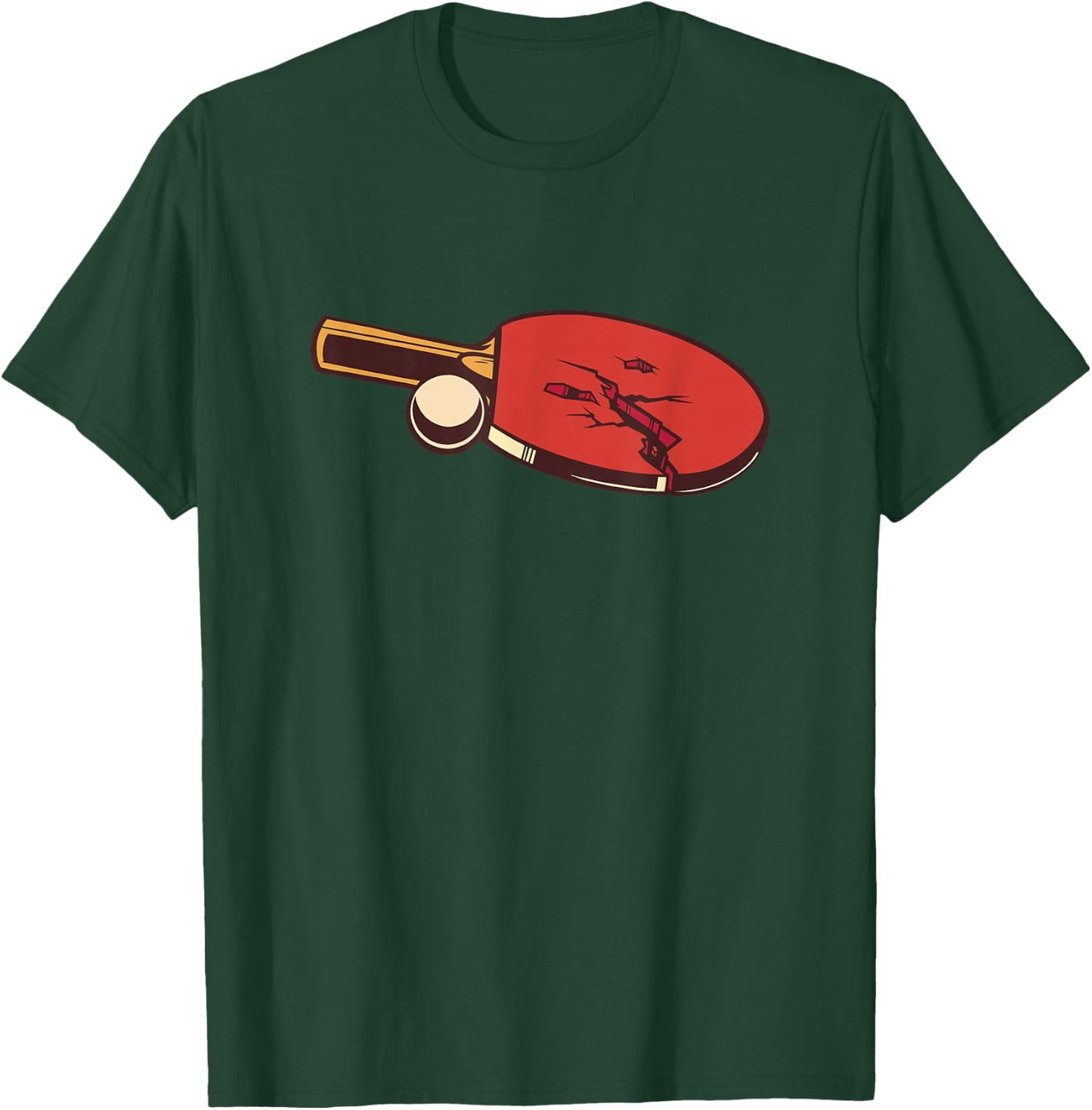 Table Tennis Old Butterfly Hand Design for Table Tennis Players T-Shirt - T-Shirt | Forest