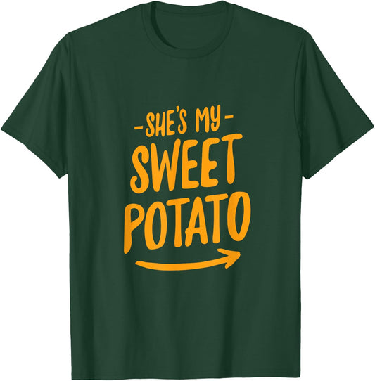 She's My Sweet Potato I YAM Couple's Matching Shirt T-Shirt - T-Shirt | Forest
