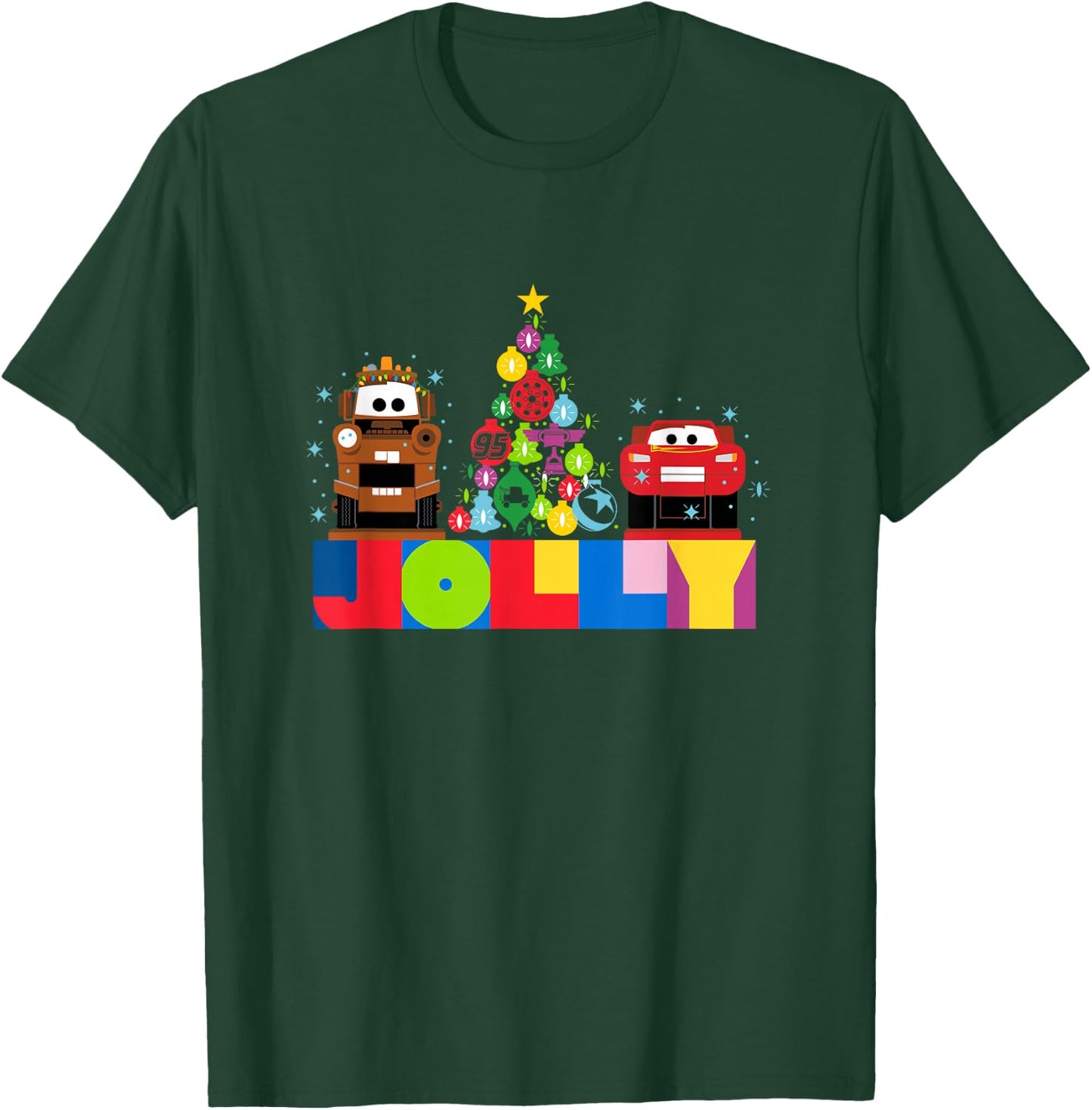 Disney and Pixar's Cars Mater and McQueen Jolly Holiday T-Shirt - T-Shirt | Forest