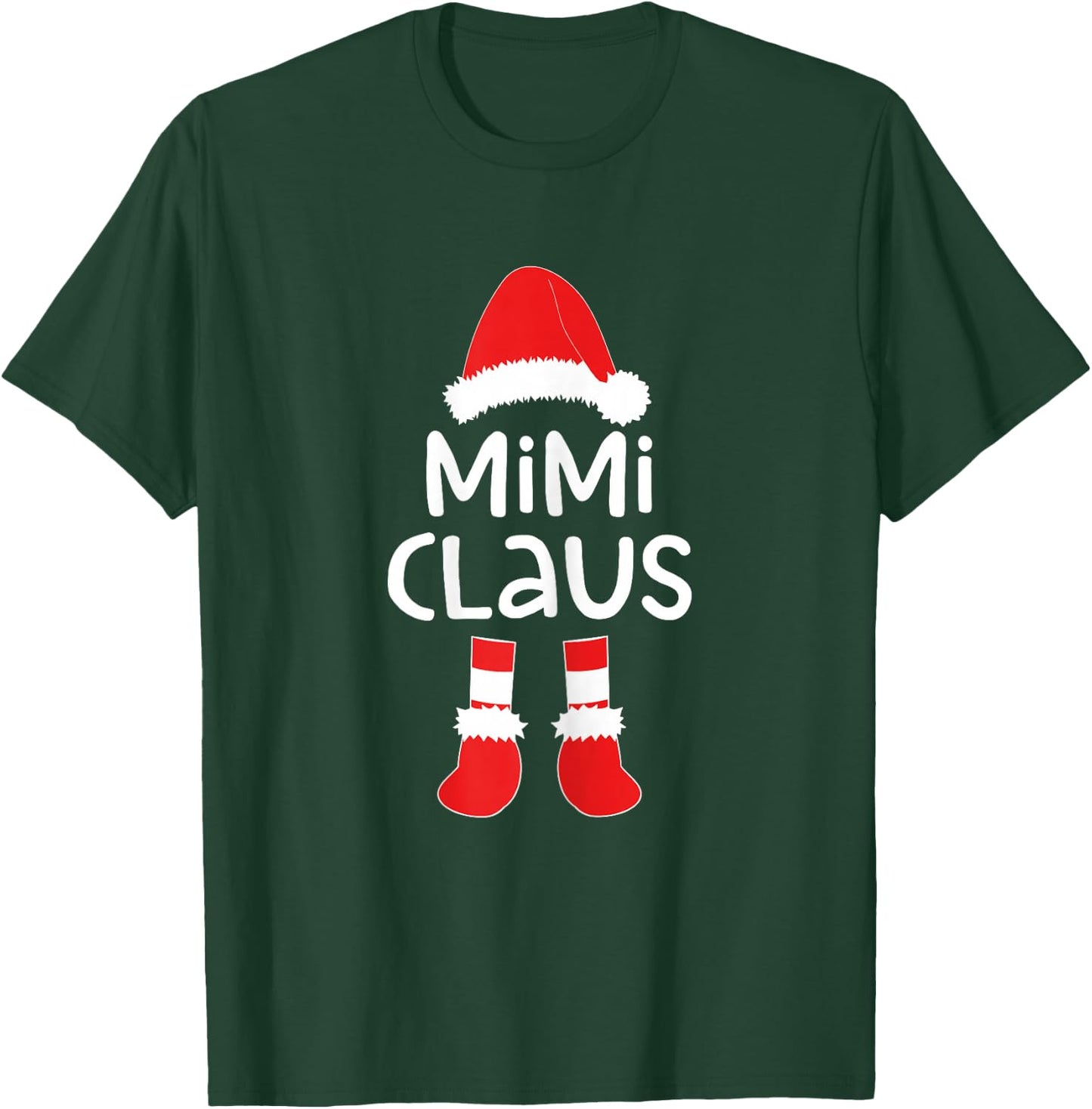 Mimi Claus Shirt Women Matching Mimi Christmas Costume T-Shirt - T-Shirt | Forest