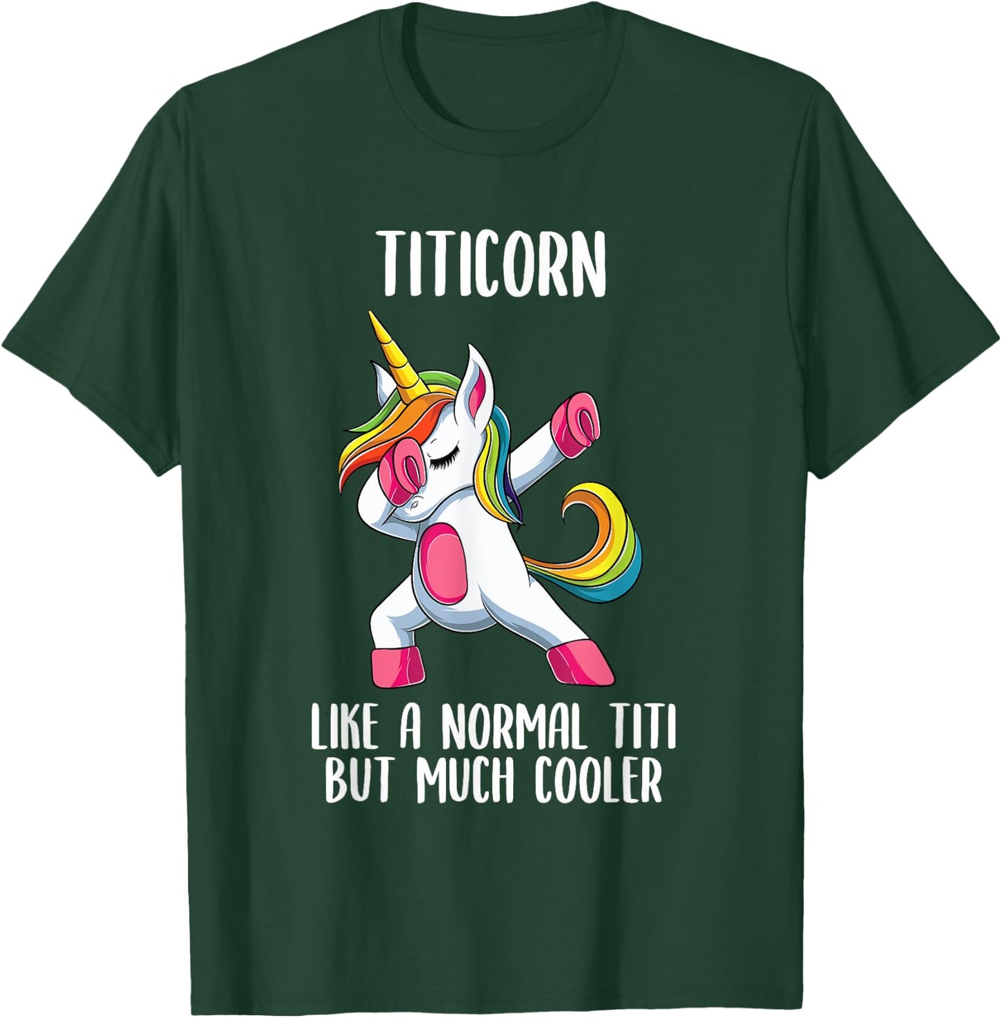 Unicorn Spanish Titi Girl Birthday Party Apparel, TitiCorn T-Shirt - T-Shirt | Forest