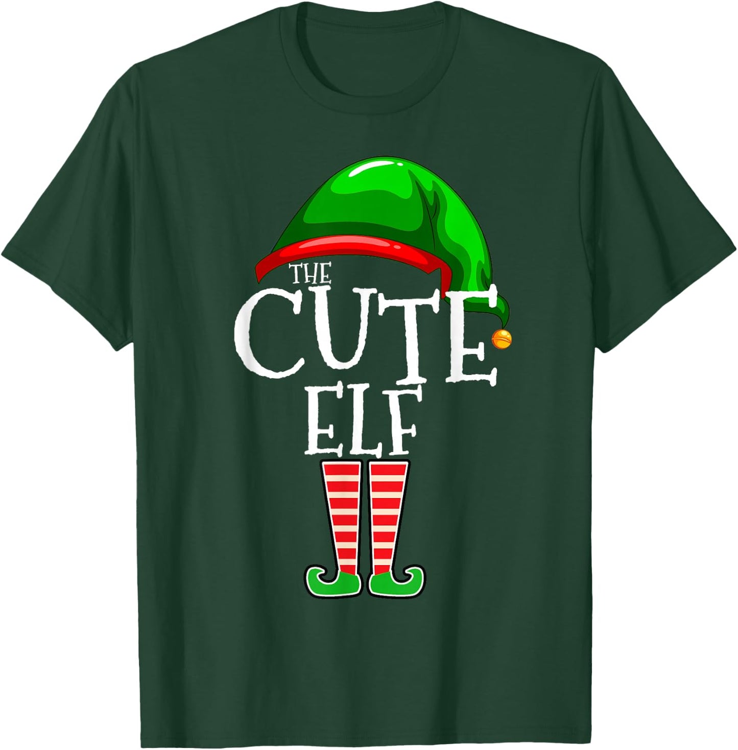 The Cute Elf Group Matching Family Christmas T-Shirt - T-Shirt | Forest