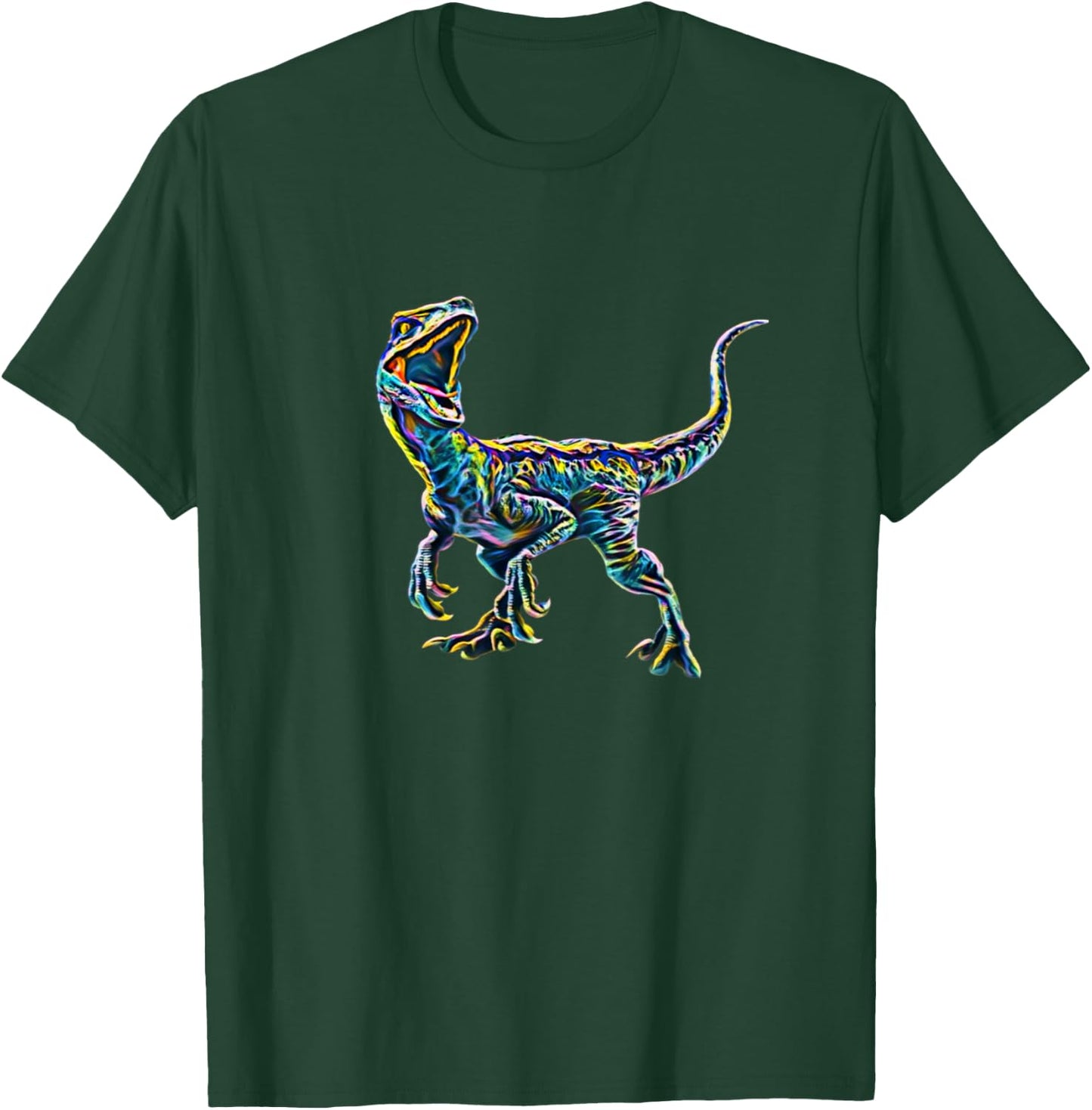 Velociraptor Raptor Dinosaur T-Shirt - T-Shirt | Forest
