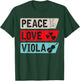Peace Love Viola Guitar Viola Players Viola Music Instrument T-Shirt - T-Shirt | Forest