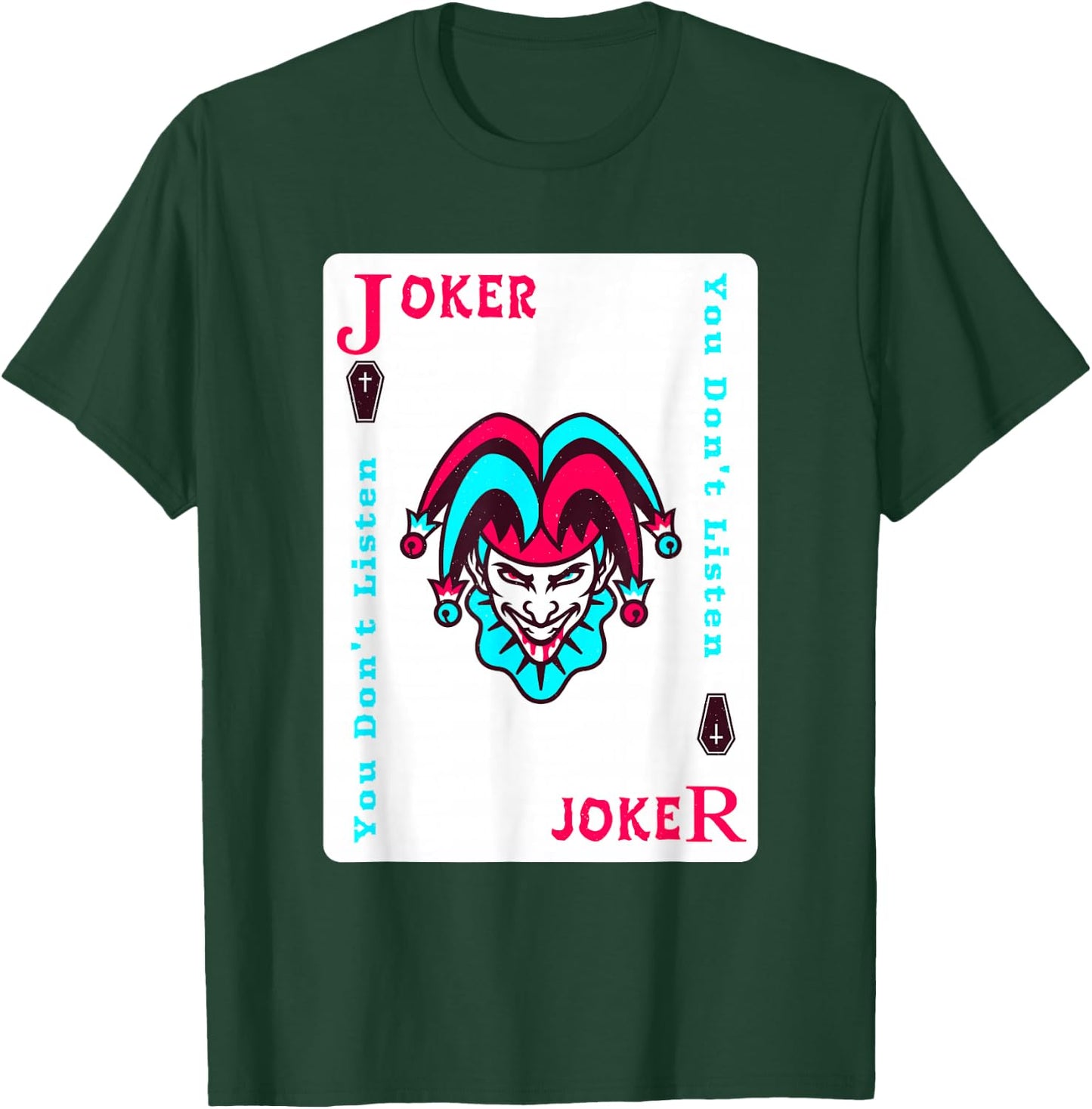 Joker Playing Card Shirt Aesthetic Jester T-Shirt - T-Shirt | Forest