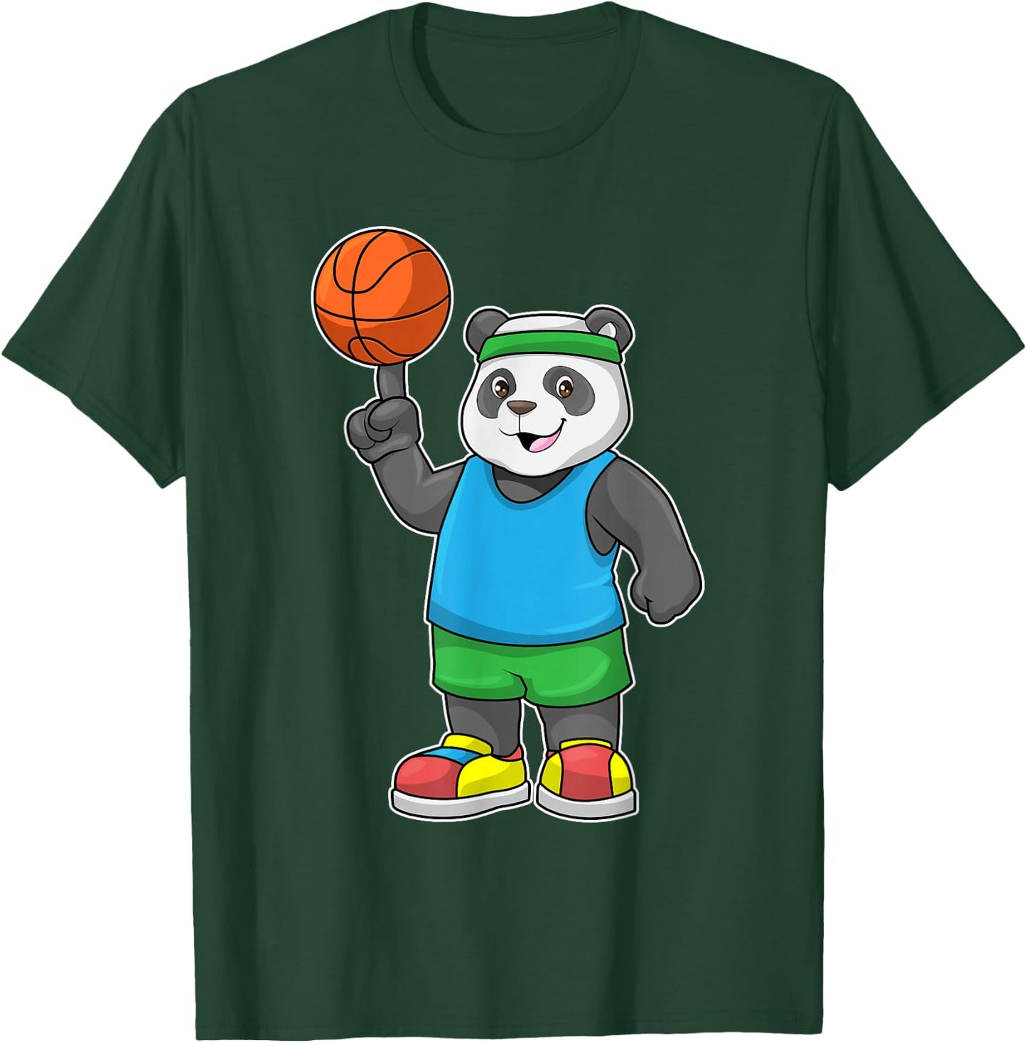 Panda Basketball T-Shirt - T-Shirt | Forest