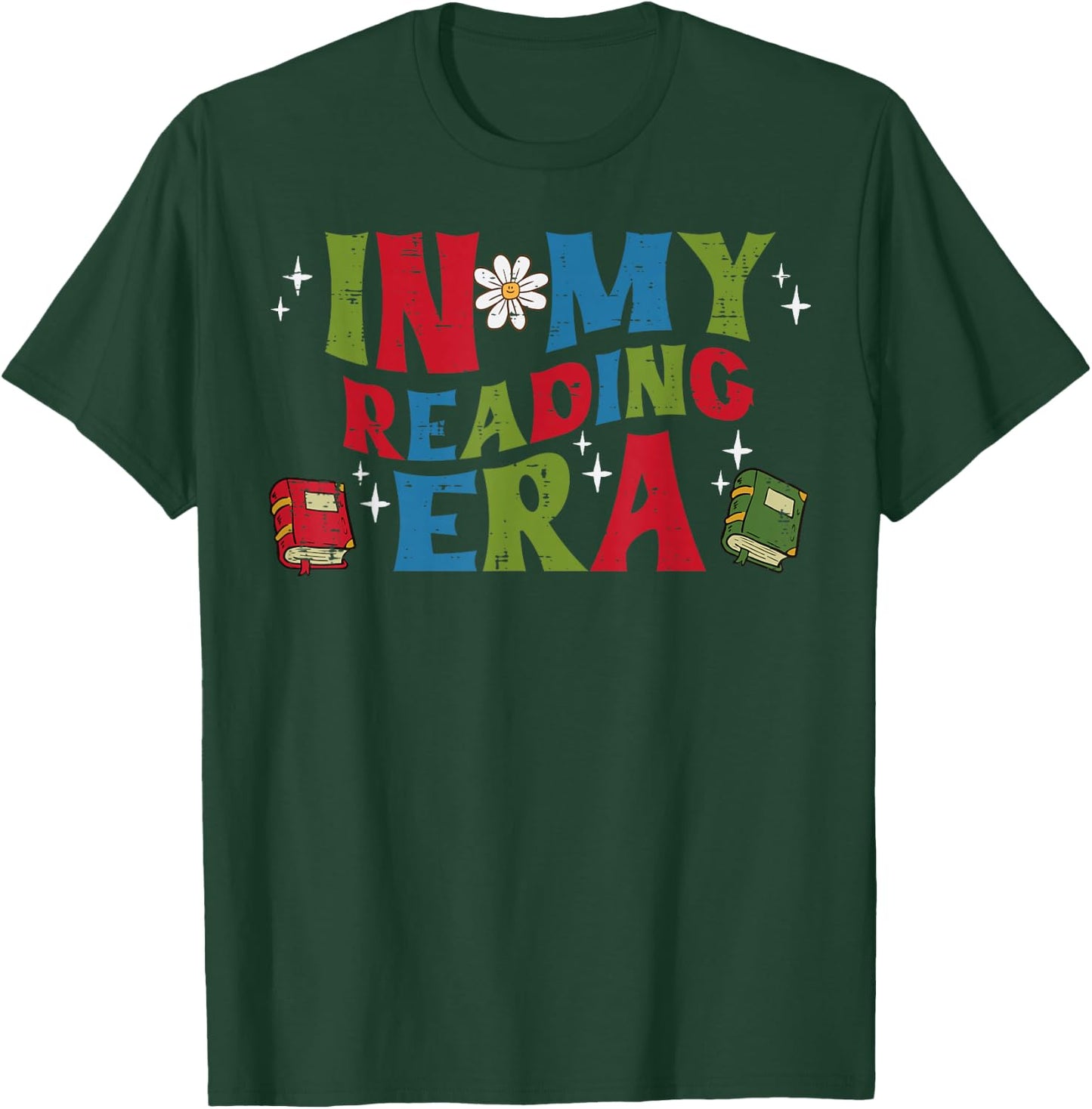 In My Reading Era Read Book Librarian Teacher Men Women Kids T-Shirt - T-Shirt | Forest