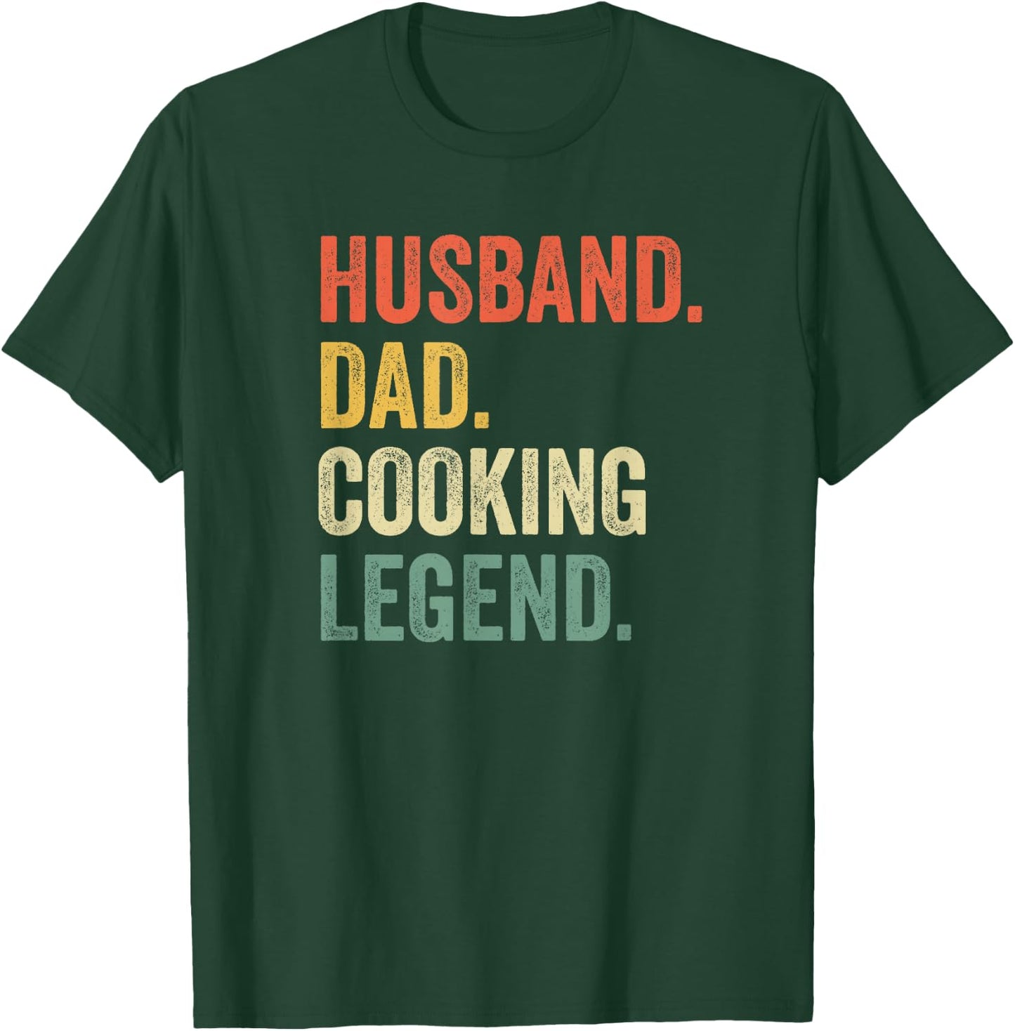 Husband Dad Cooking Legend Funny Cook Chef Father Vintage T-Shirt - T-Shirt | Forest