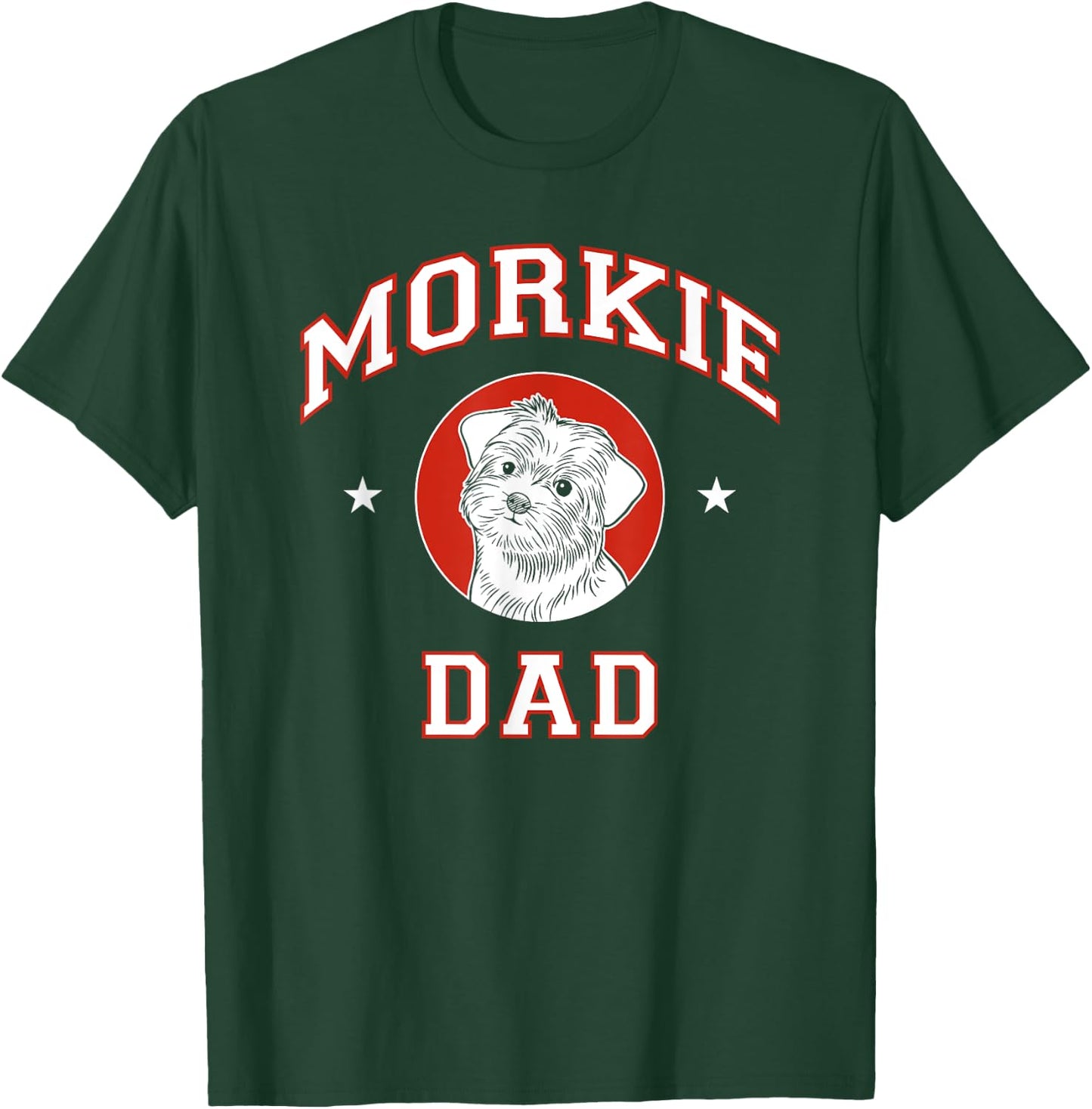 Morkie Dad Dog Father Men Women Kids T-Shirt - T-Shirt | Forest