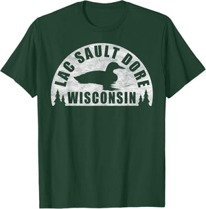 Lac Sault Dore Northern Wisconsin Loon T-Shirt - T-Shirt | Forest