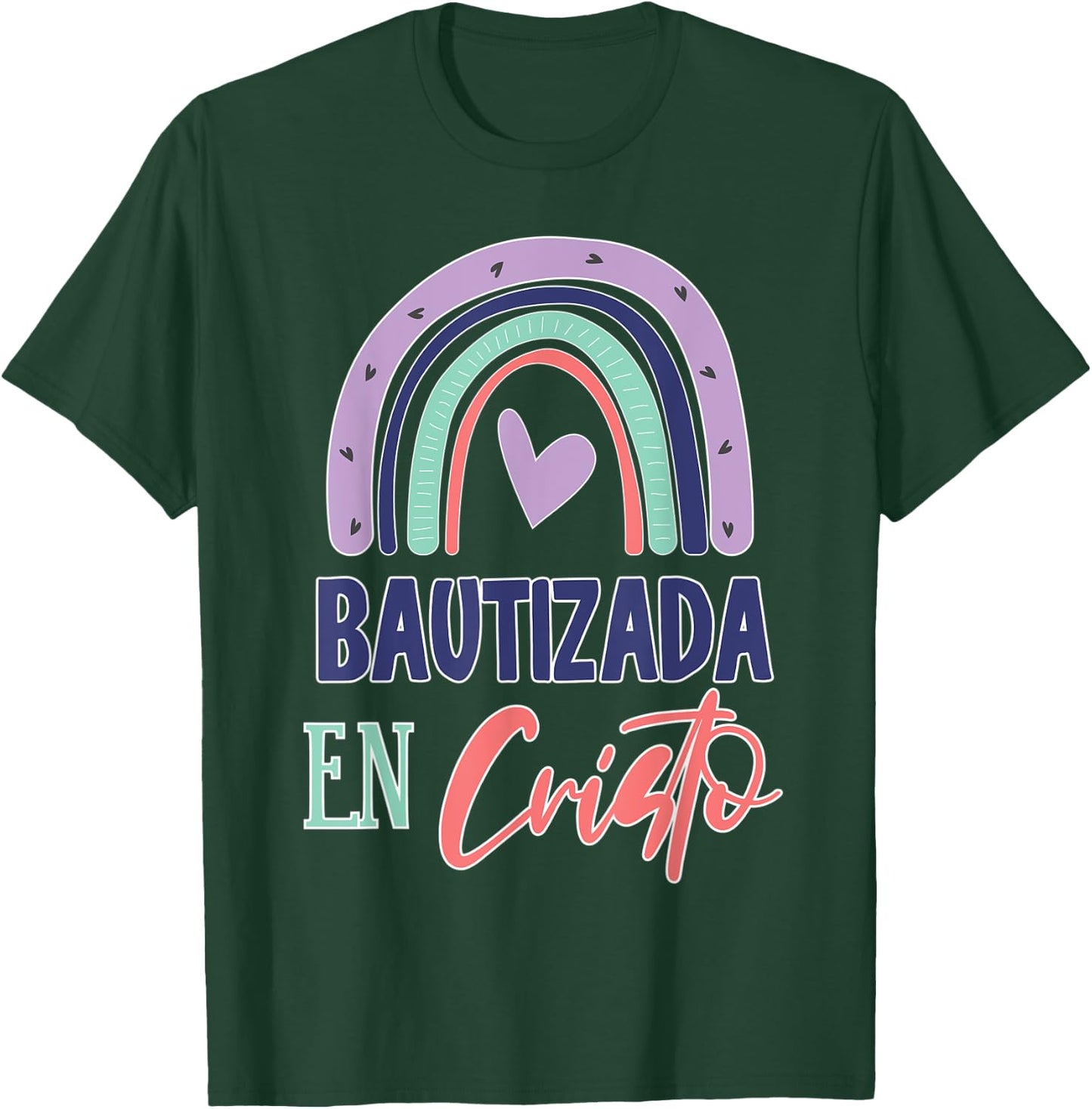 Cute Bautizada En Cristo Bautismo Bautizo T-Shirt - T-Shirt | Forest