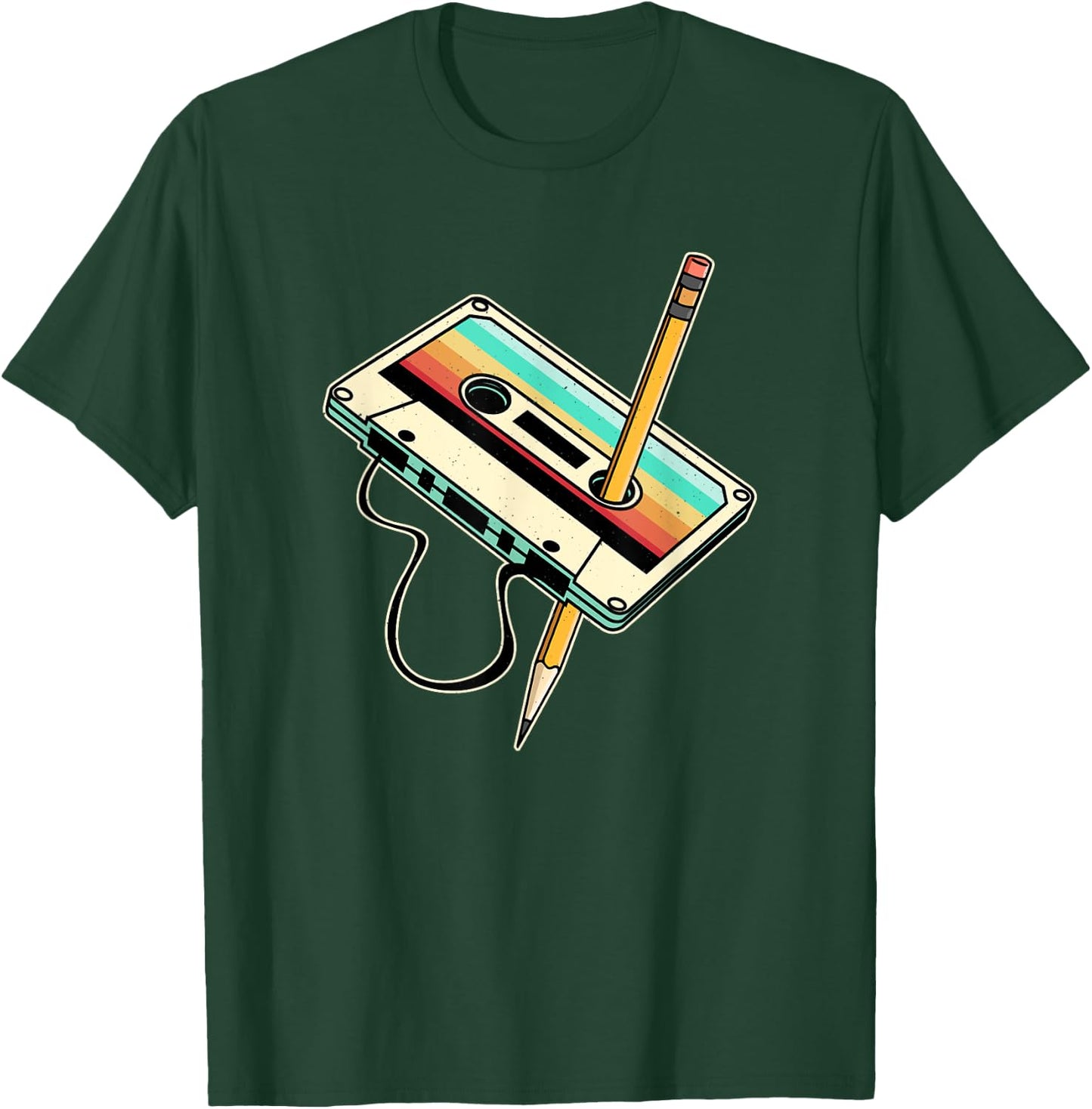 80s 90s Retro Party Costume Nostalgia Cassette T-Shirt - T-Shirt | Forest