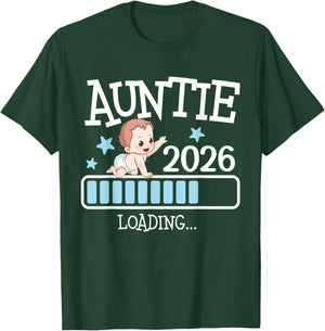 Promoted to Auntie 2026 Auntie 2026 Loading T-Shirt - T-Shirt | Forest