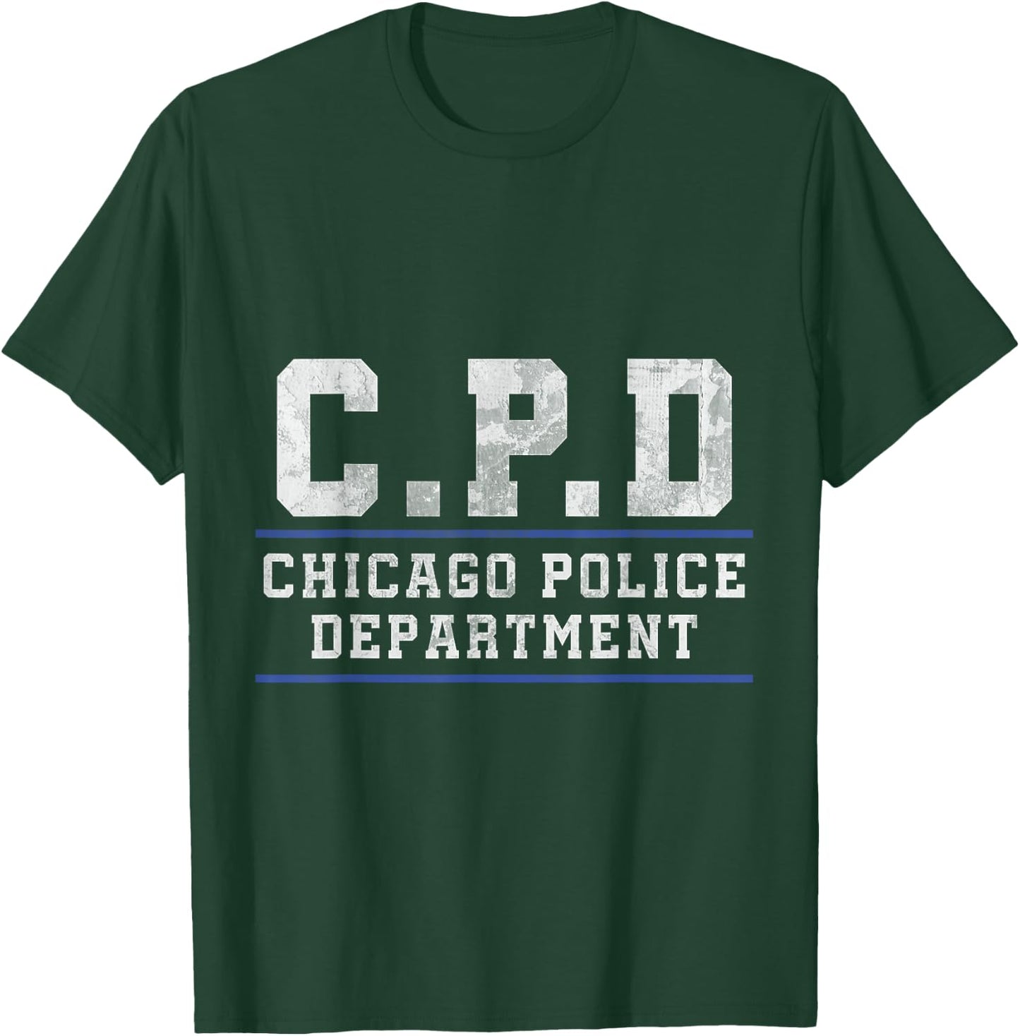 Chicago Police Officer Thin Blue Line T-Shirt - T-Shirt | Forest