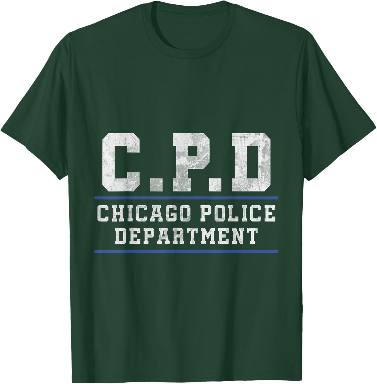 Chicago Police Officer Thin Blue Line T-Shirt - T-Shirt | Forest