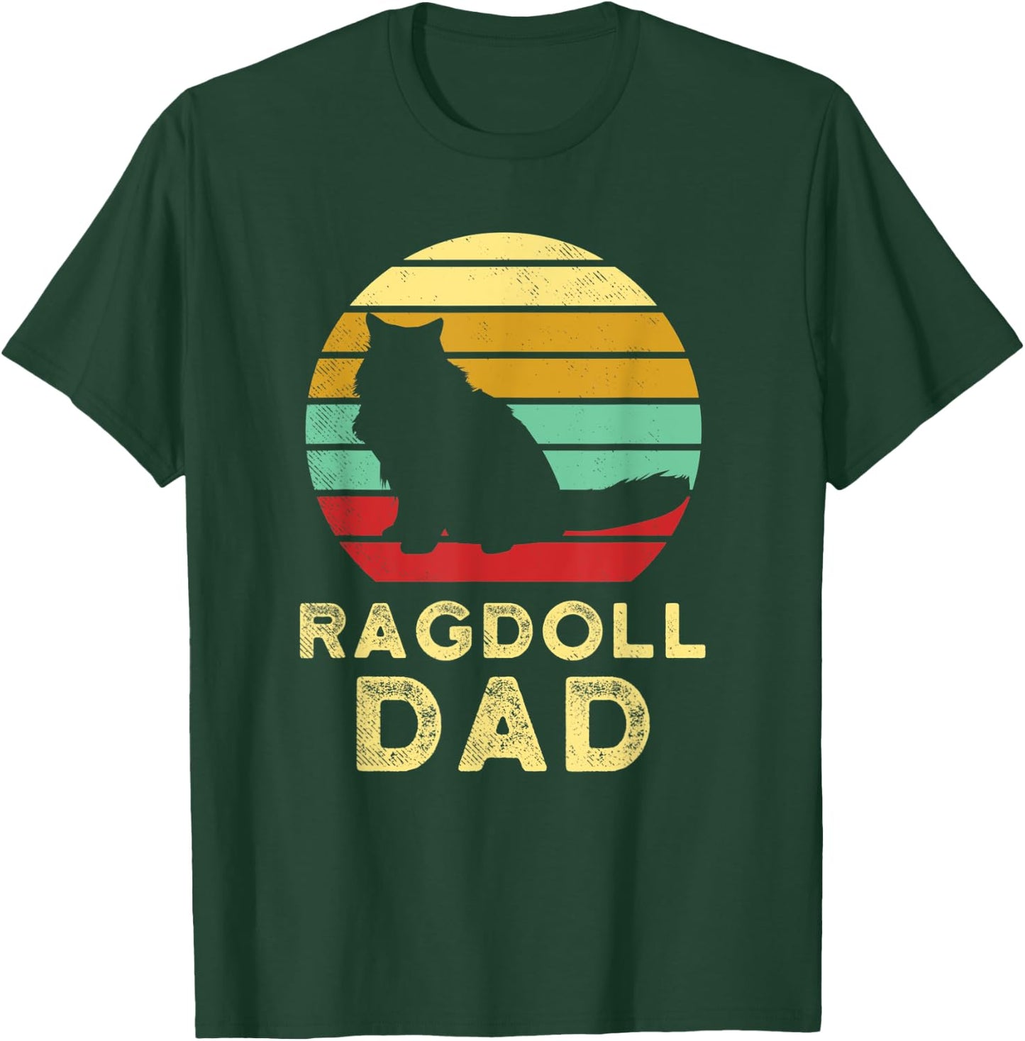 Retro Ragdoll Dad Vintage Ragdoll Cat Dad Rag Doll Cat Dad Women T-Shirt - T-Shirt | Forest