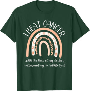 Uterine Cancer Survivor End Chemo I Beat Cancer Endometrial T-Shirt - T-Shirt | Forest