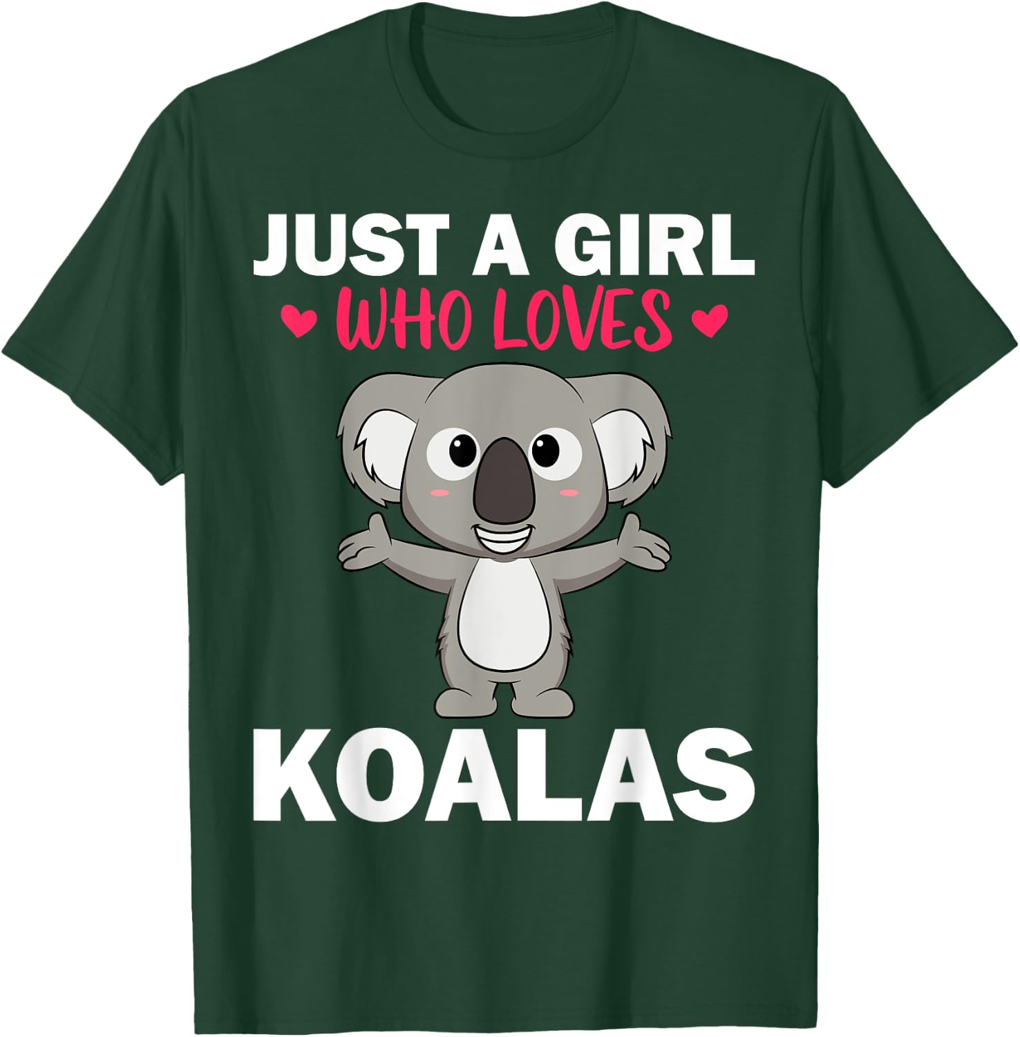 Cute Koala Bear Art Girls Koala Animal Clothing T-Shirt - T-Shirt | Forest