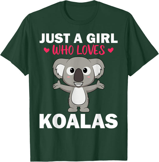 Cute Koala Bear Art Girls Koala Animal Clothing T-Shirt - T-Shirt | Forest