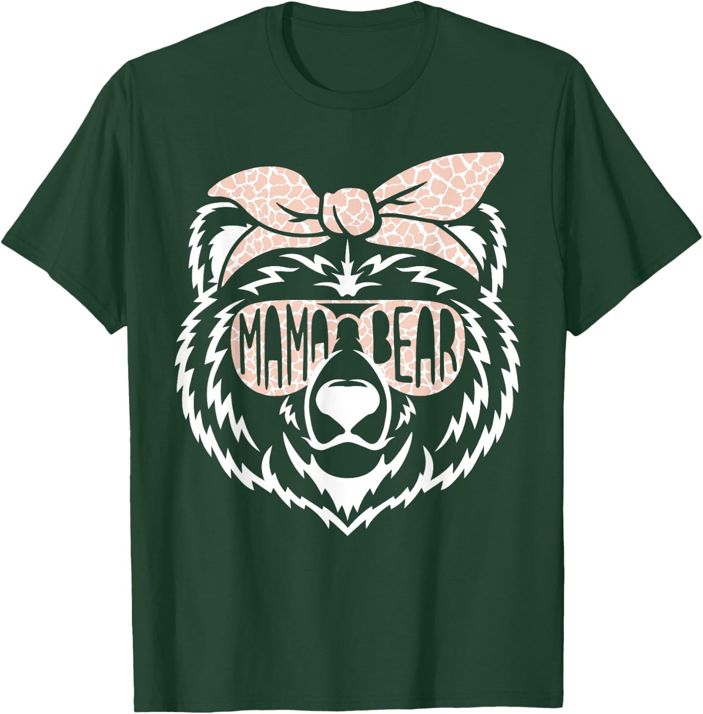 Mama Bear Face Sunglasses Mother Mom Mommy Mother's Day T-Shirt - T-Shirt | Forest