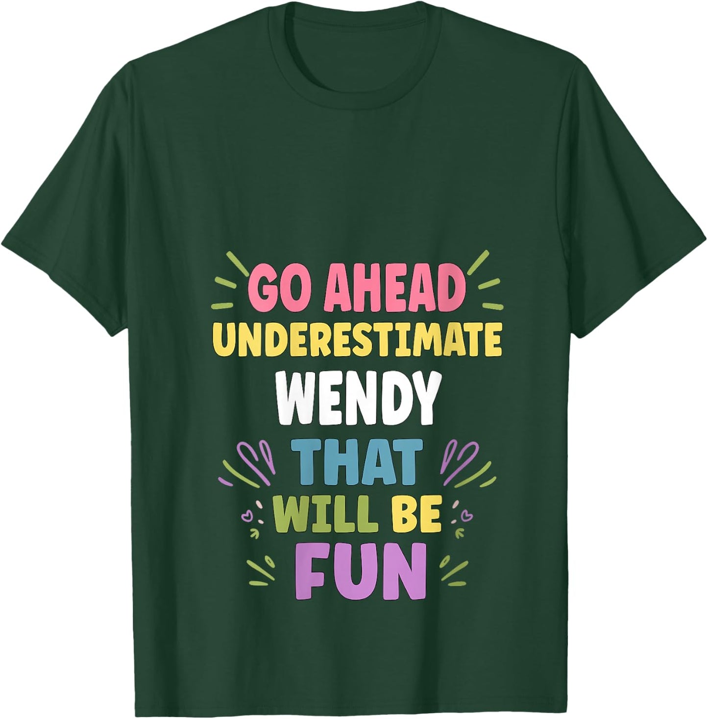 Women's Wendy Personalized Women's Gift Custom Wendy V-Neck T-Shirt - T-Shirt | Forest