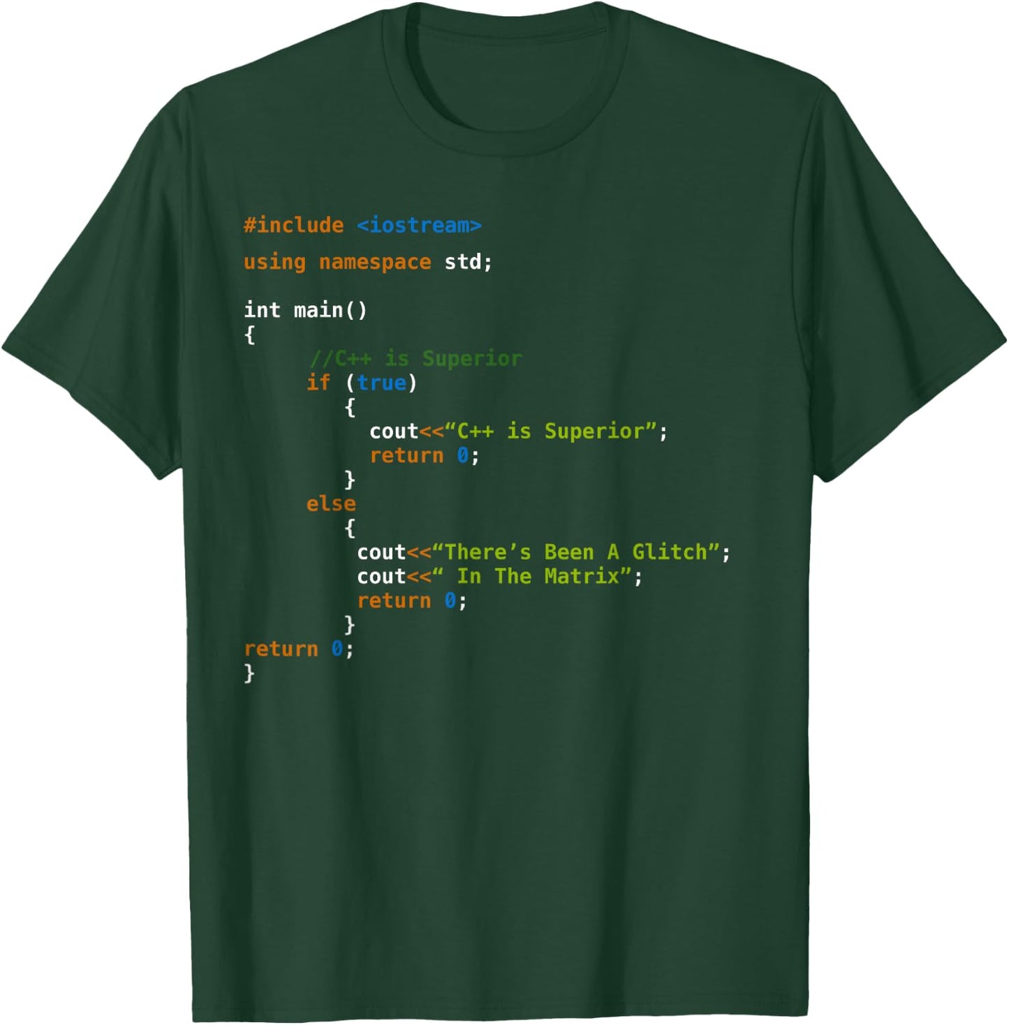 C++ Coding Programming Shirt for Programmers T-Shirt - T-Shirt | Forest