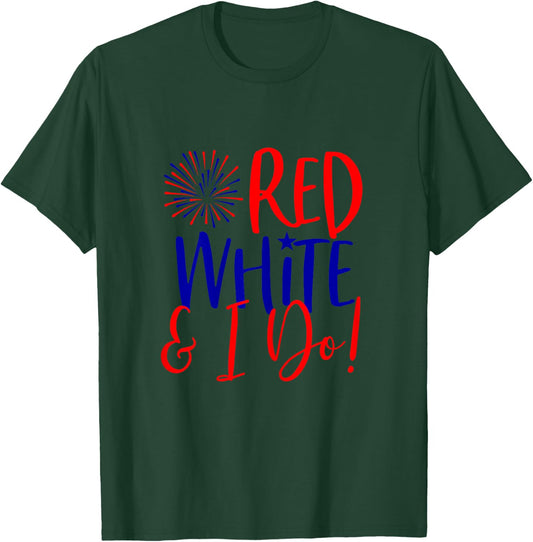 4th of July Bachelorette Party Shirts Red White & I Do T-Shirt - T-Shirt | Forest