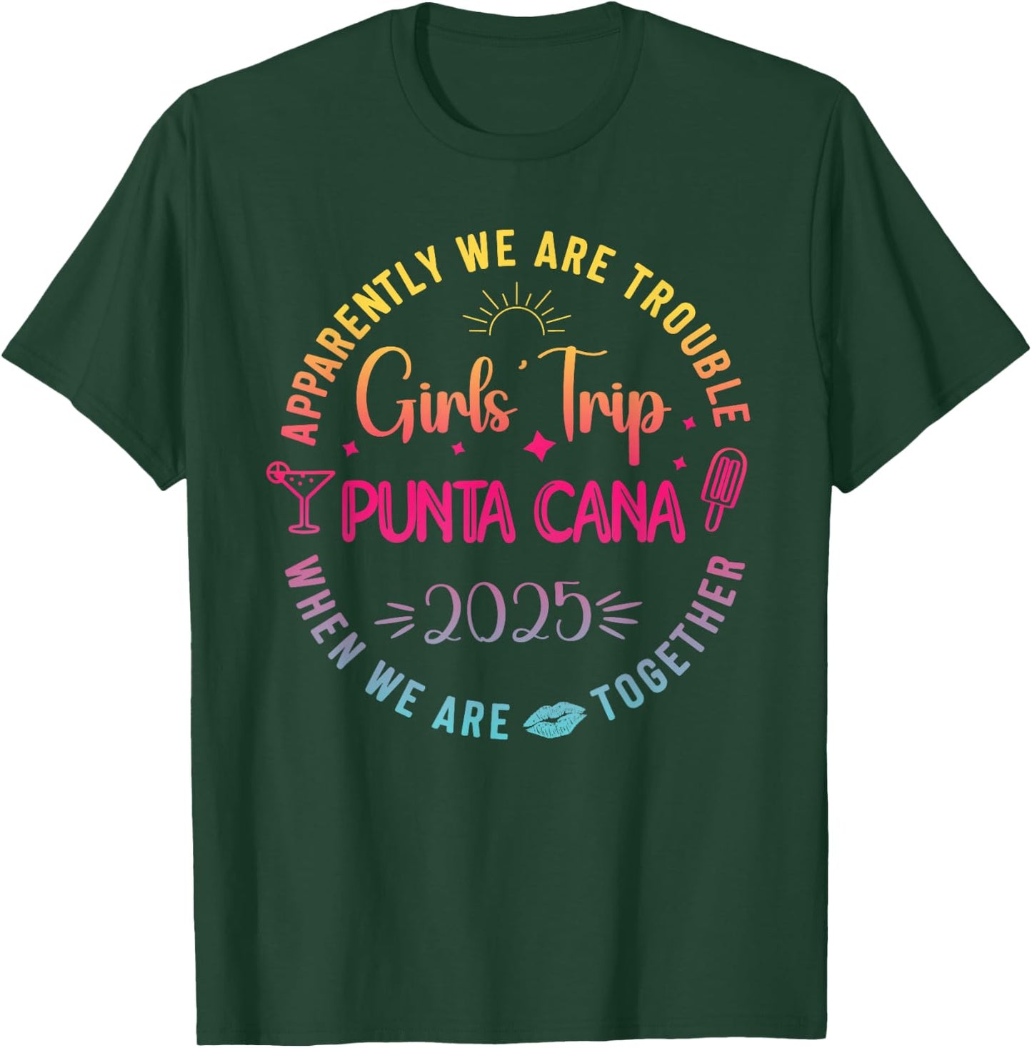 Girls Trip Punta Cana 2025 Beach Summer Vacation Vacay Women T-Shirt - T-Shirt | Forest