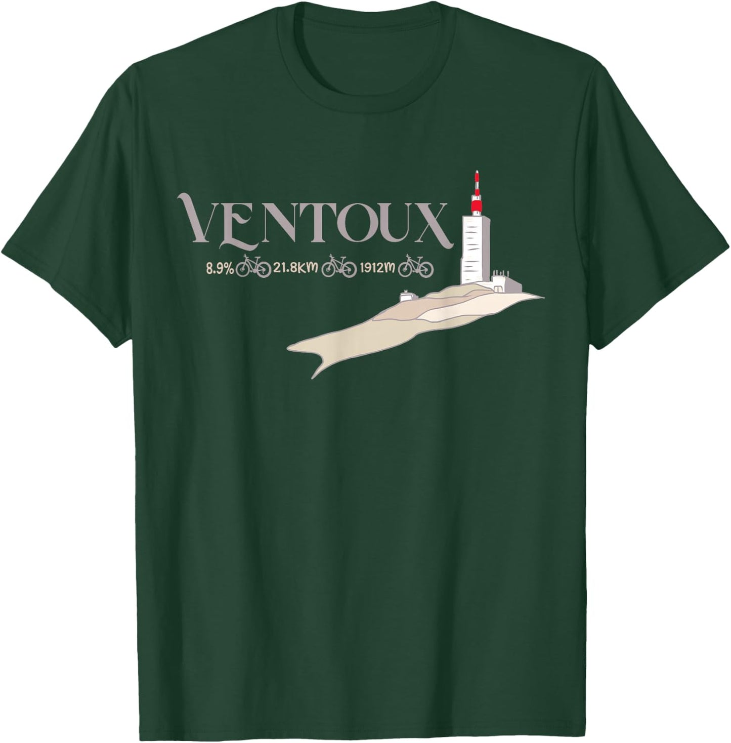 Mont Ventoux Cycling Gifts Women Gifts Bicycle Dad T-Shirt - T-Shirt | Forest