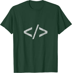 Minimal HTML Tag Web Designer Shirts T-Shirt - T-Shirt | Forest