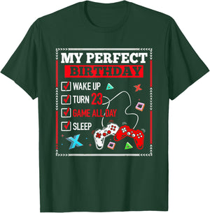 My Perfect 23rd Birthday Gaming 23 Years Old Gamer T-Shirt - T-Shirt | Forest