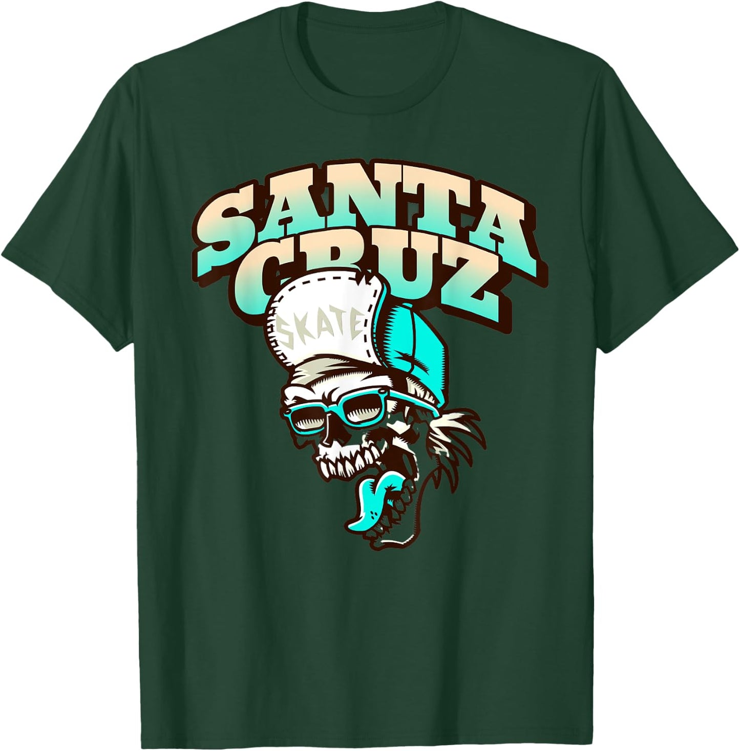 Classic California Skater Santa Cruz T-Shirt - T-Shirt | Forest