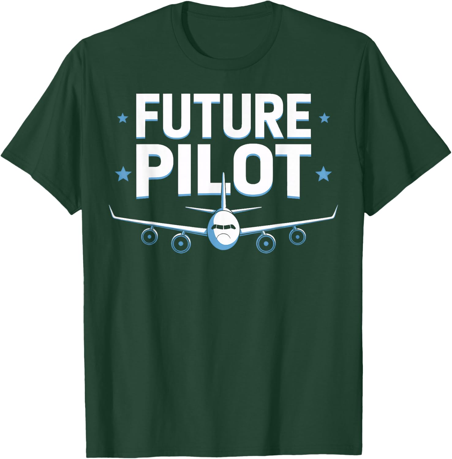 Future Pilot Aviation Lover Youth Boys T-Shirt - T-Shirt | Forest