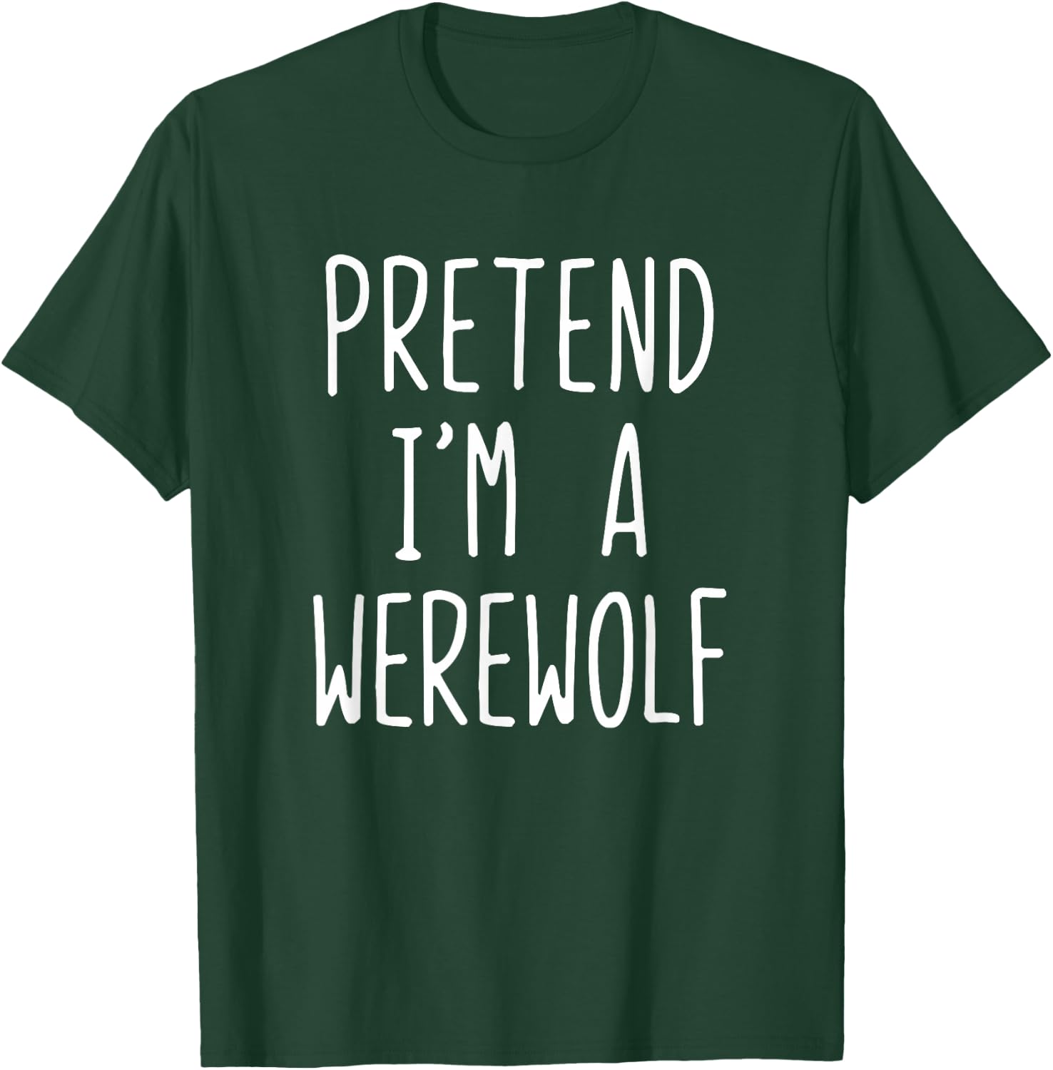 Pretend I'm A Werewolf Costume Halloween Lazy Kids Were-Wolf T-Shirt - T-Shirt | Forest