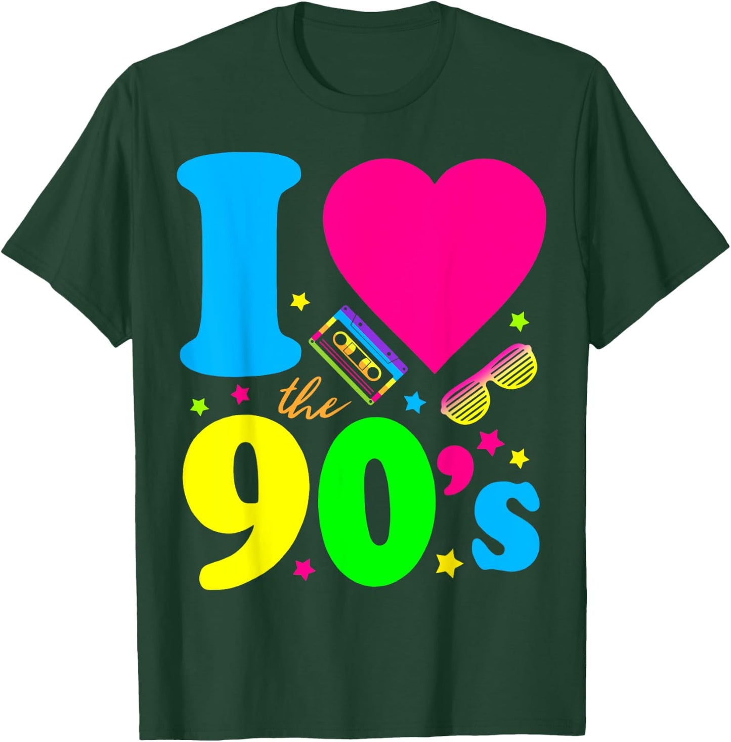 1990's 90s Shirt I Heart the Nineties T-Shirt - T-Shirt | Forest