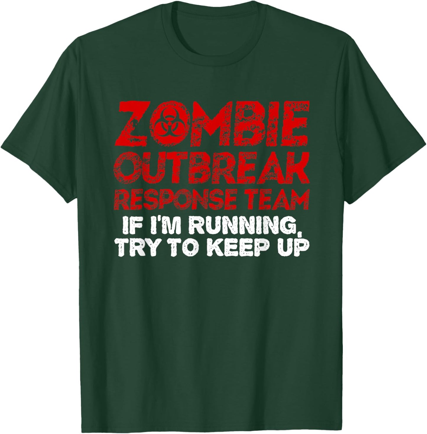 Funny Zombie Running Designs Women Runner Athletes T-Shirt - T-Shirt | Forest