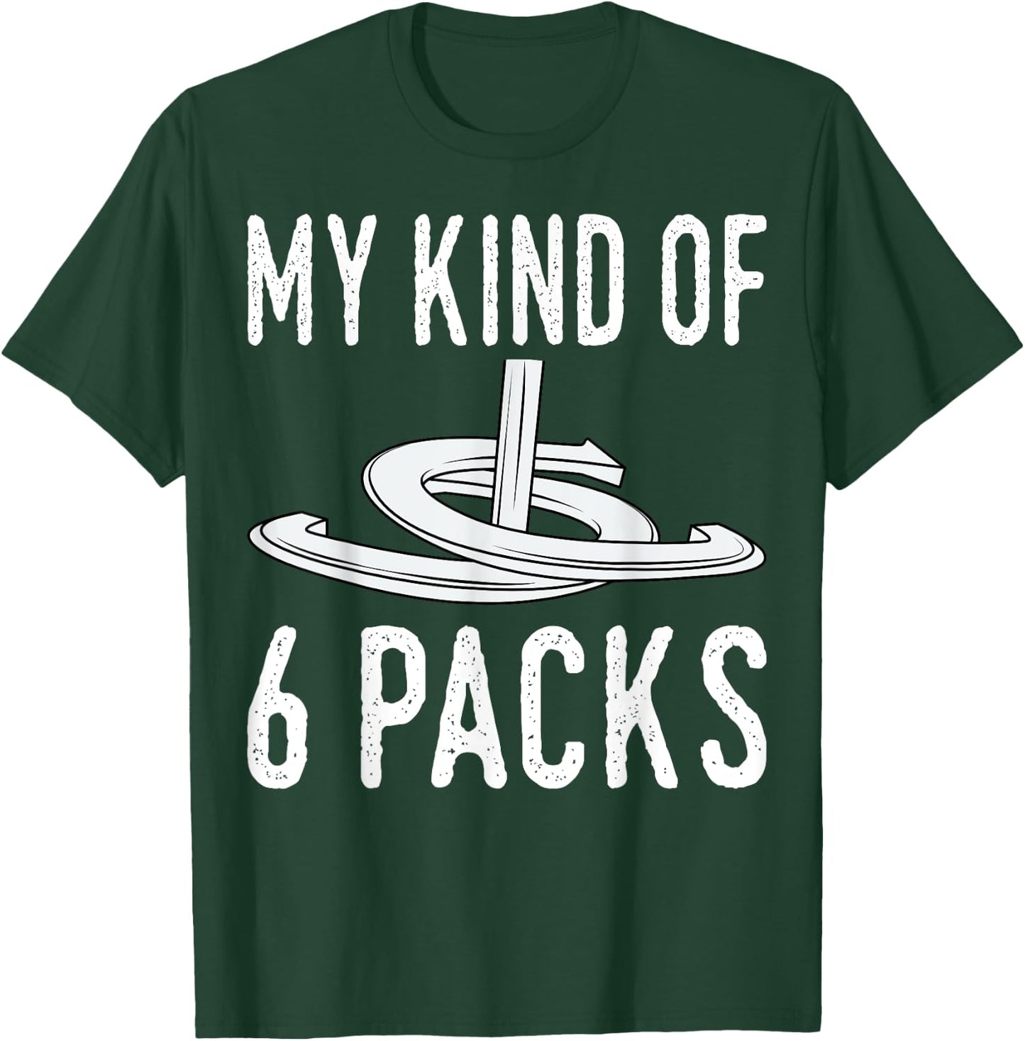 My Kind Of 6 Packs Horseshoe Pitching Horse Lover Ferrier T-Shirt - T-Shirt | Forest