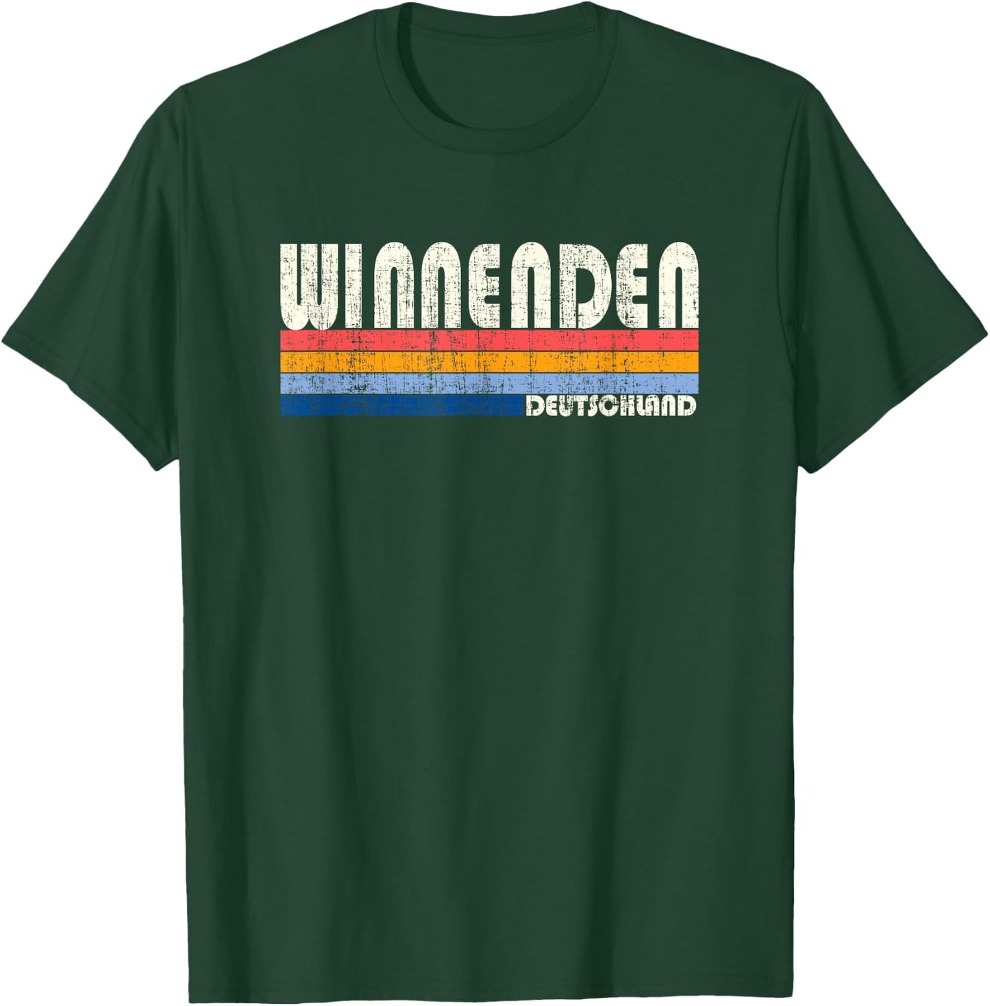 Retro Vintage 70s 80s Style Winnenden, Deutschland T-Shirt - T-Shirt | Forest