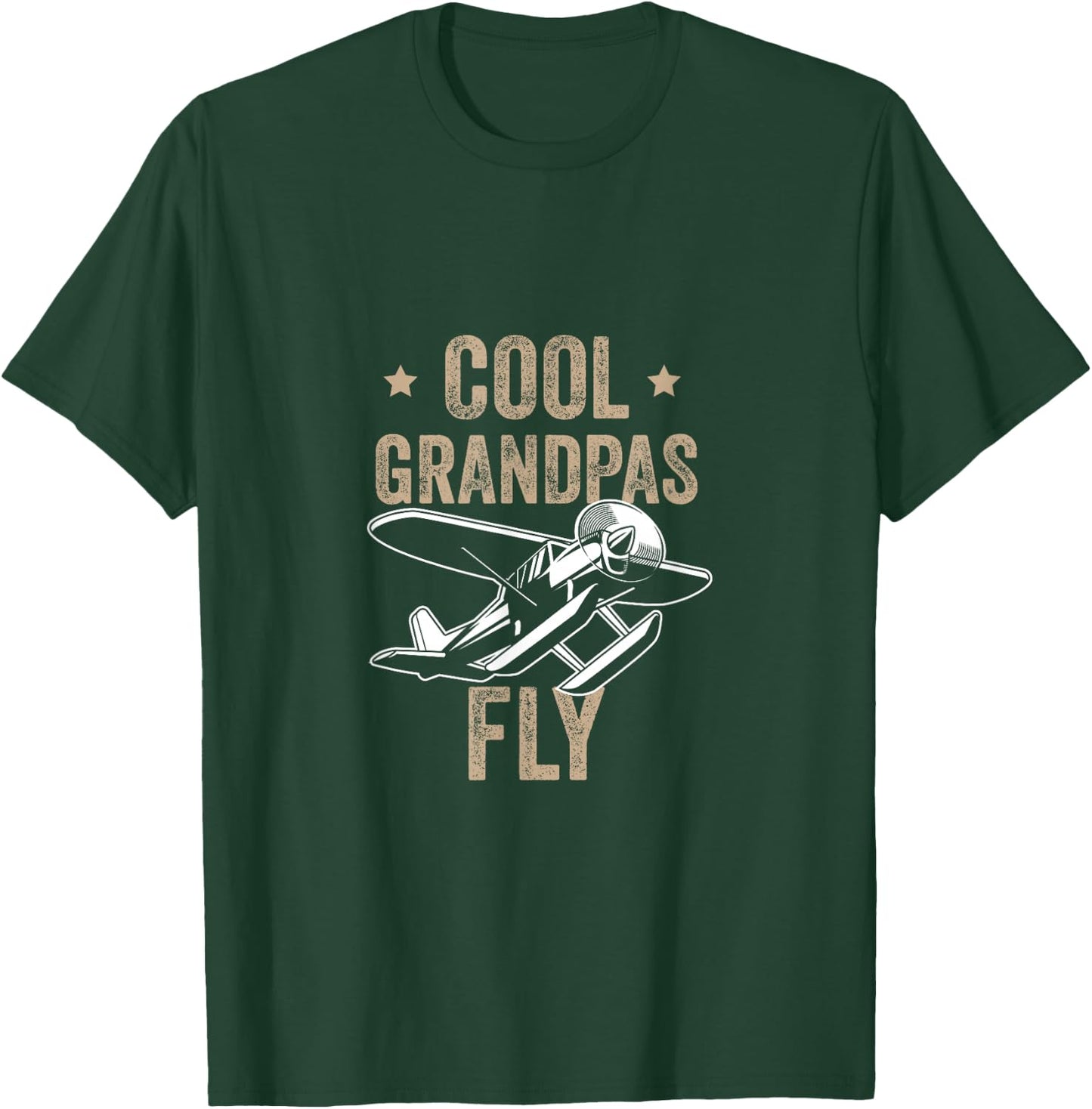 Cool Grandpas Fly Seaplane Gift Pilot Airplane T-Shirt - T-Shirt | Forest