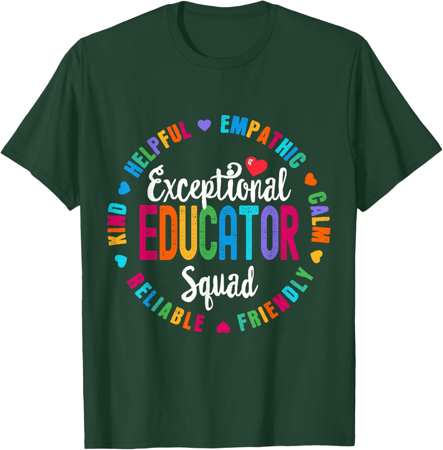 Exceptional Educator Squad Special Education Teacher Autism T-Shirt - T-Shirt | Forest