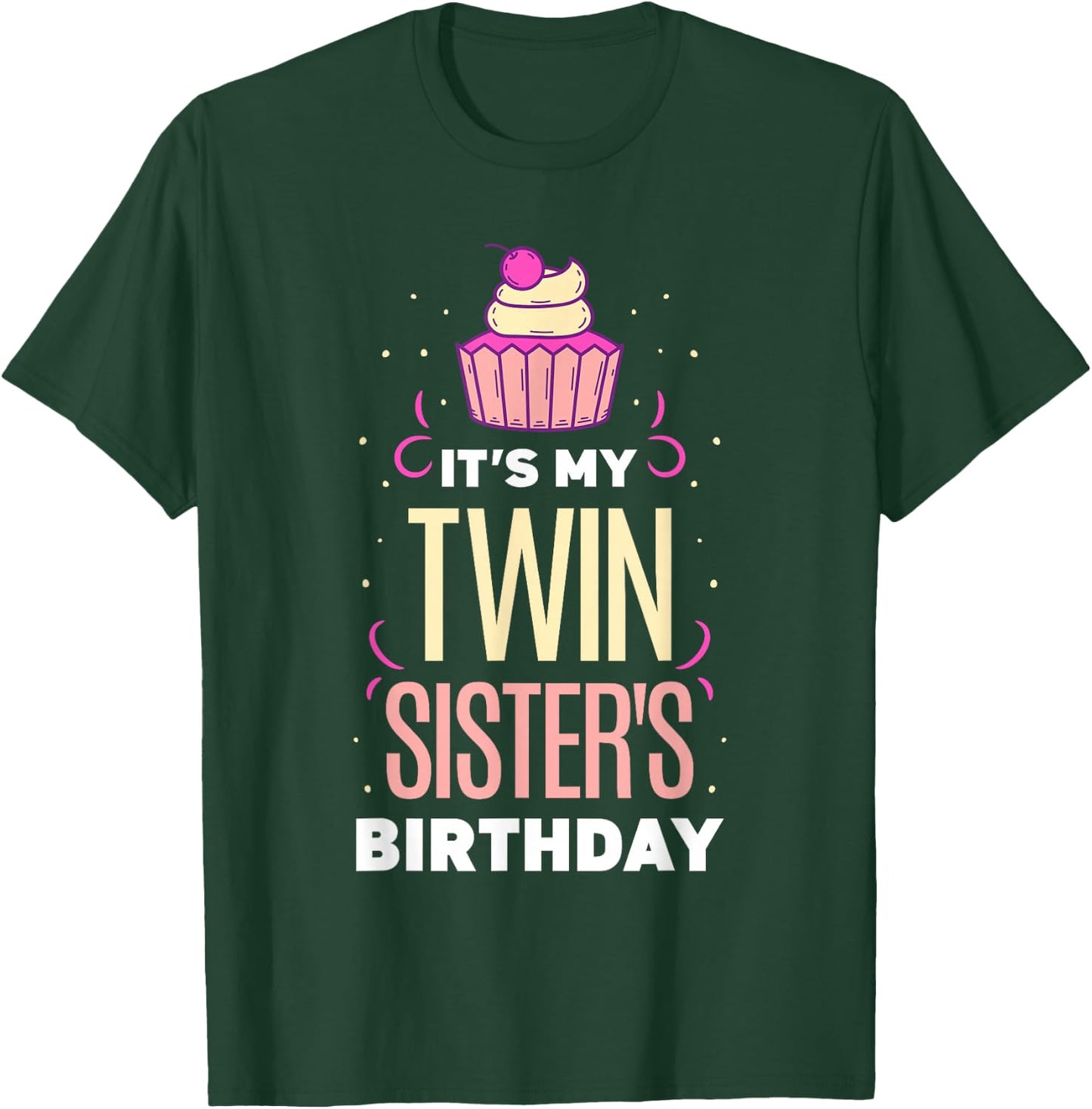 Der Geburtstag Meiner Zwillingsschwester Zwilling Gemini [German Language] T-Shirt - T-Shirt | Forest